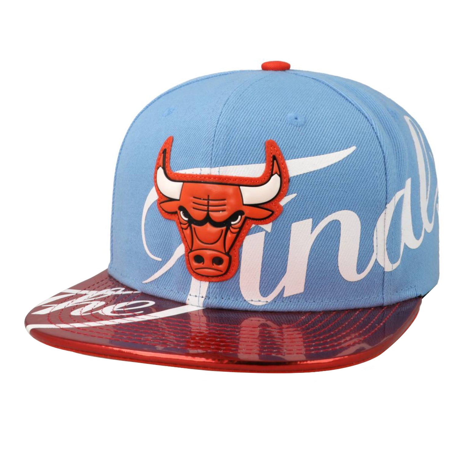 Gorra M&N NBA Finals Wrap Snapback Bulls Celeste