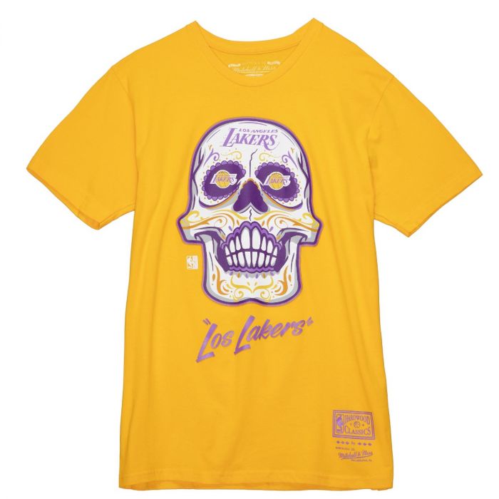 Playera Sugar Skull Tee Lakers Yellow