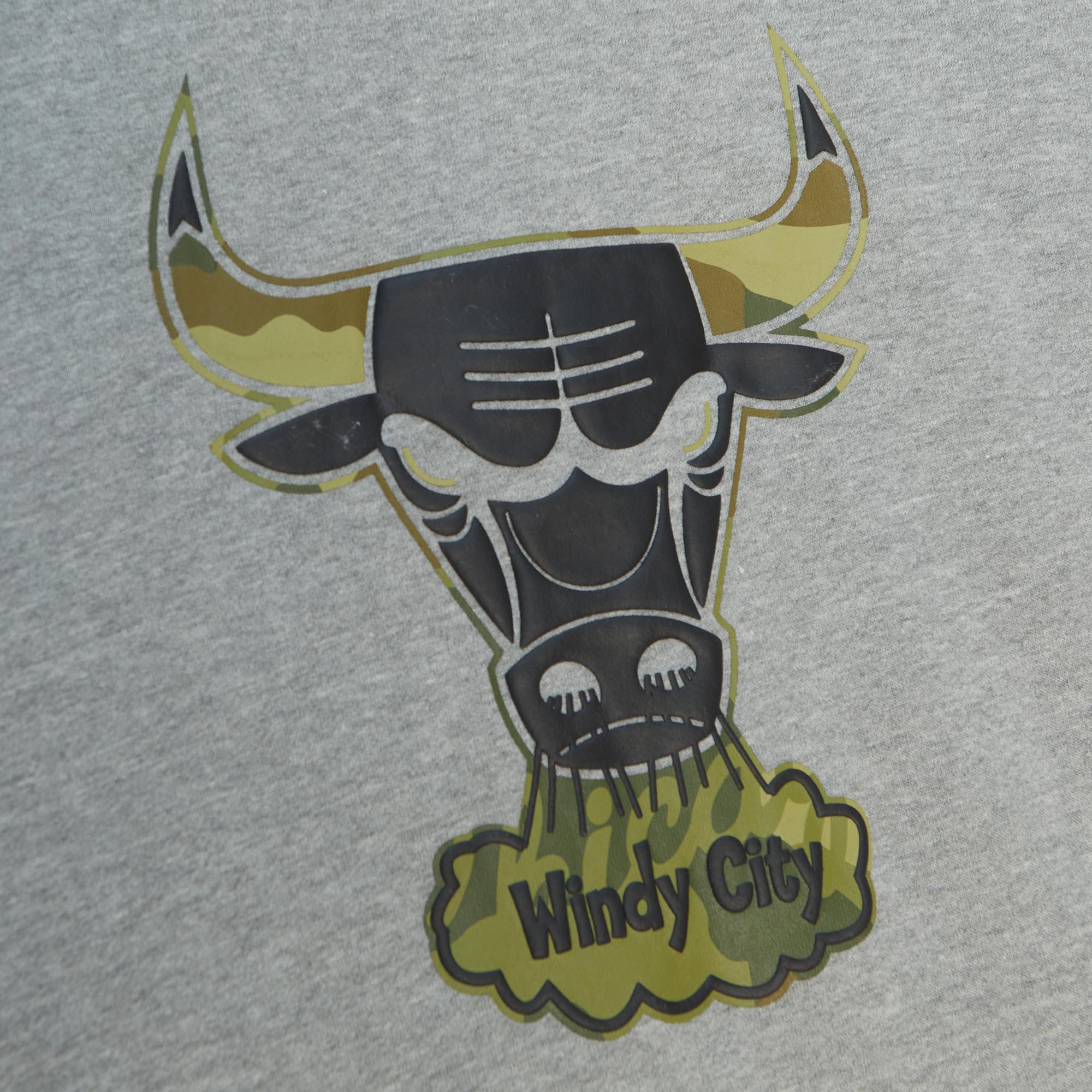 Sudadera NBA Ghost Green Camo Hoody Bulls