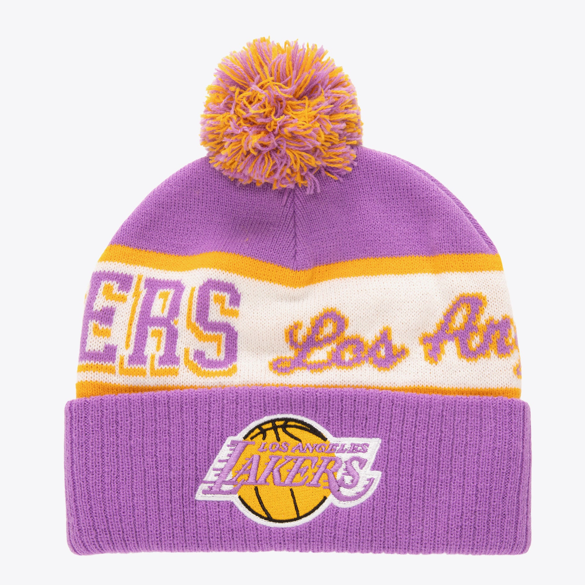 Beanie M&N NBA Block Sweep Pom Knit Hwc Lakers