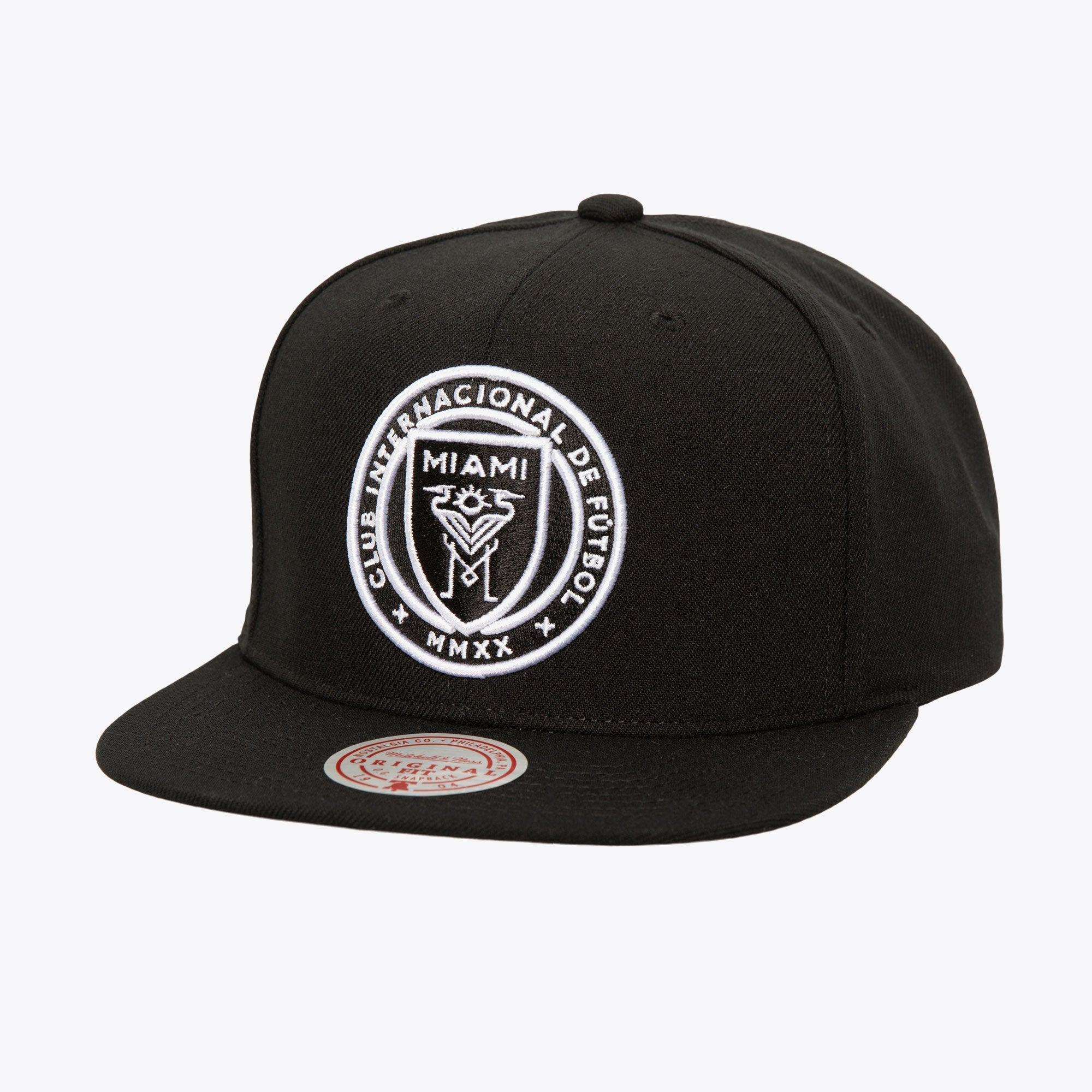 Gorra M&N MLS Evergreen Black White Snapback Miami CF