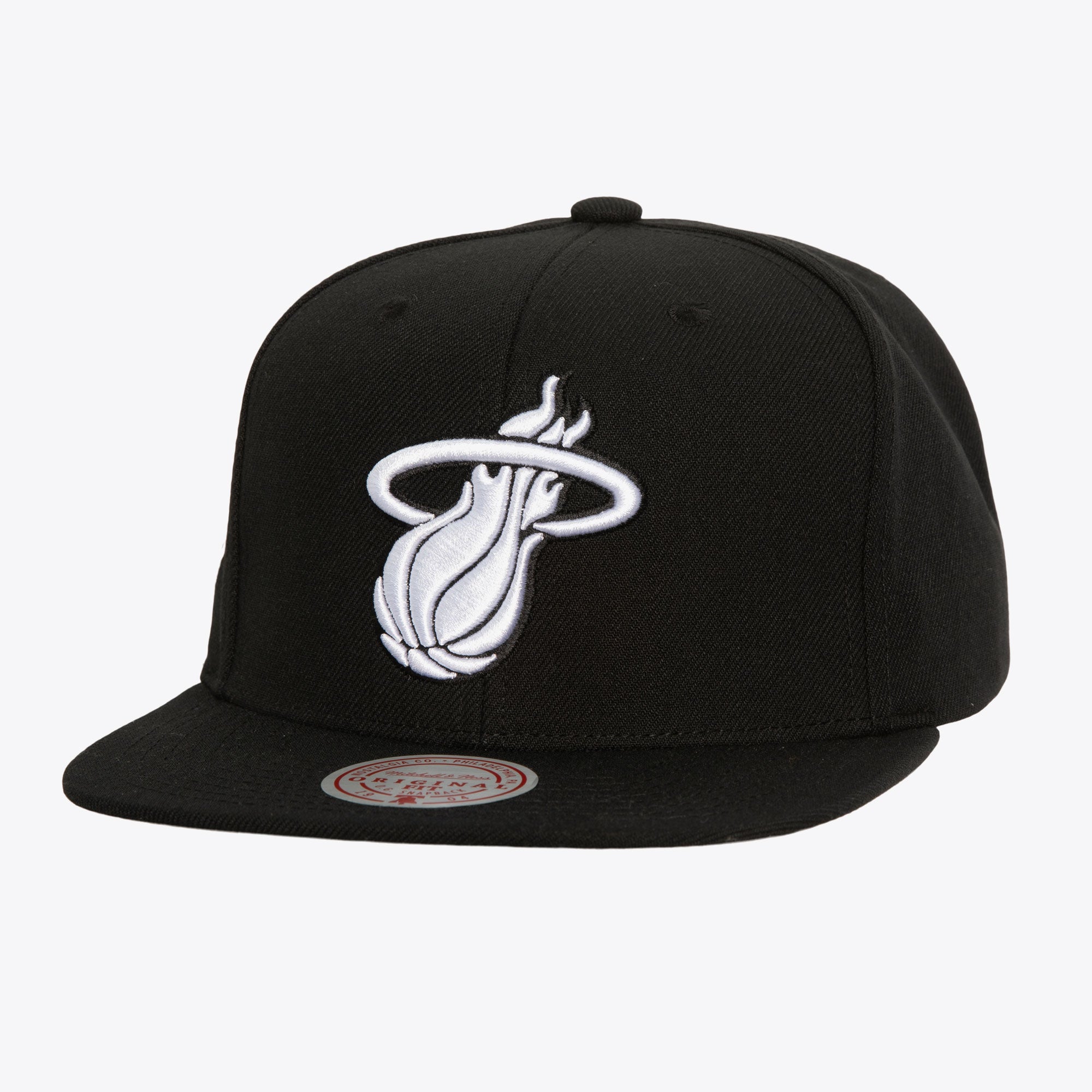 Gorra M&N NBA Evergreen Black White Snapback Heat