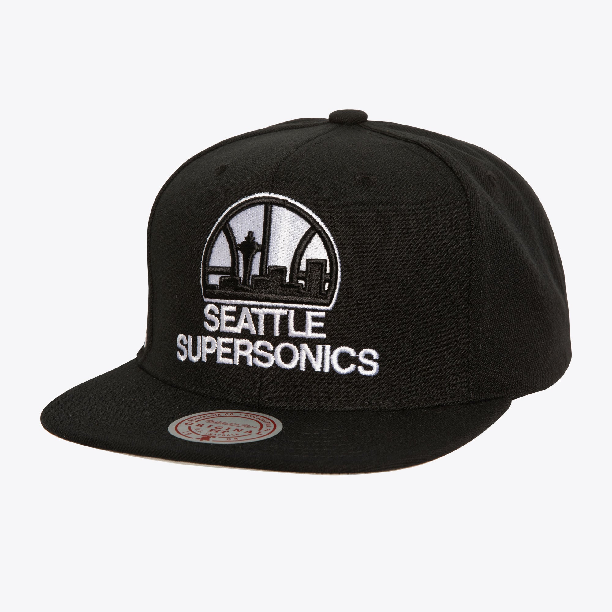 Gorra M&N NBA Evergreen Black White Snapback Hwc Supersonics