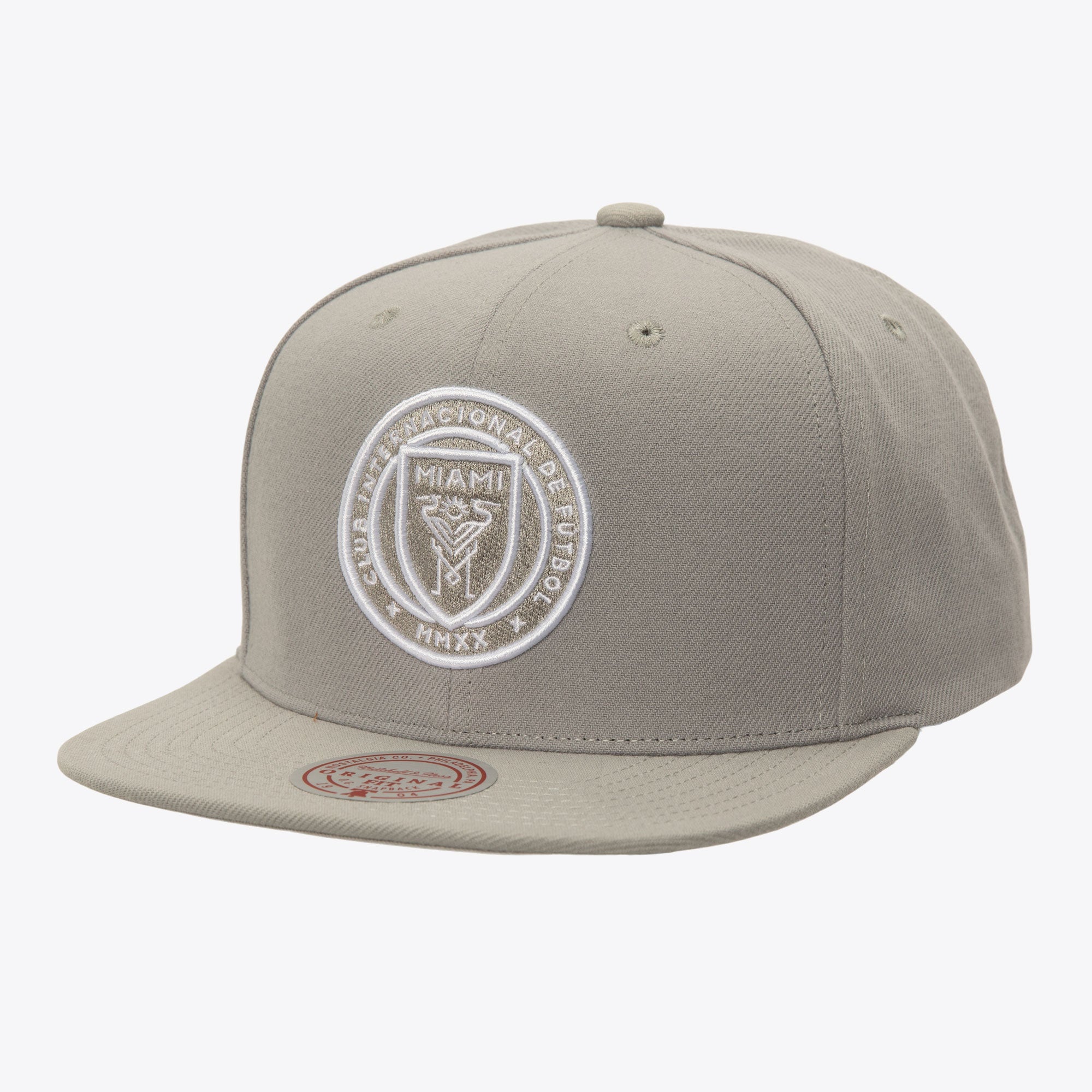 Gorra M&N MLS Evergreen Grey White Snapback Miami Cf