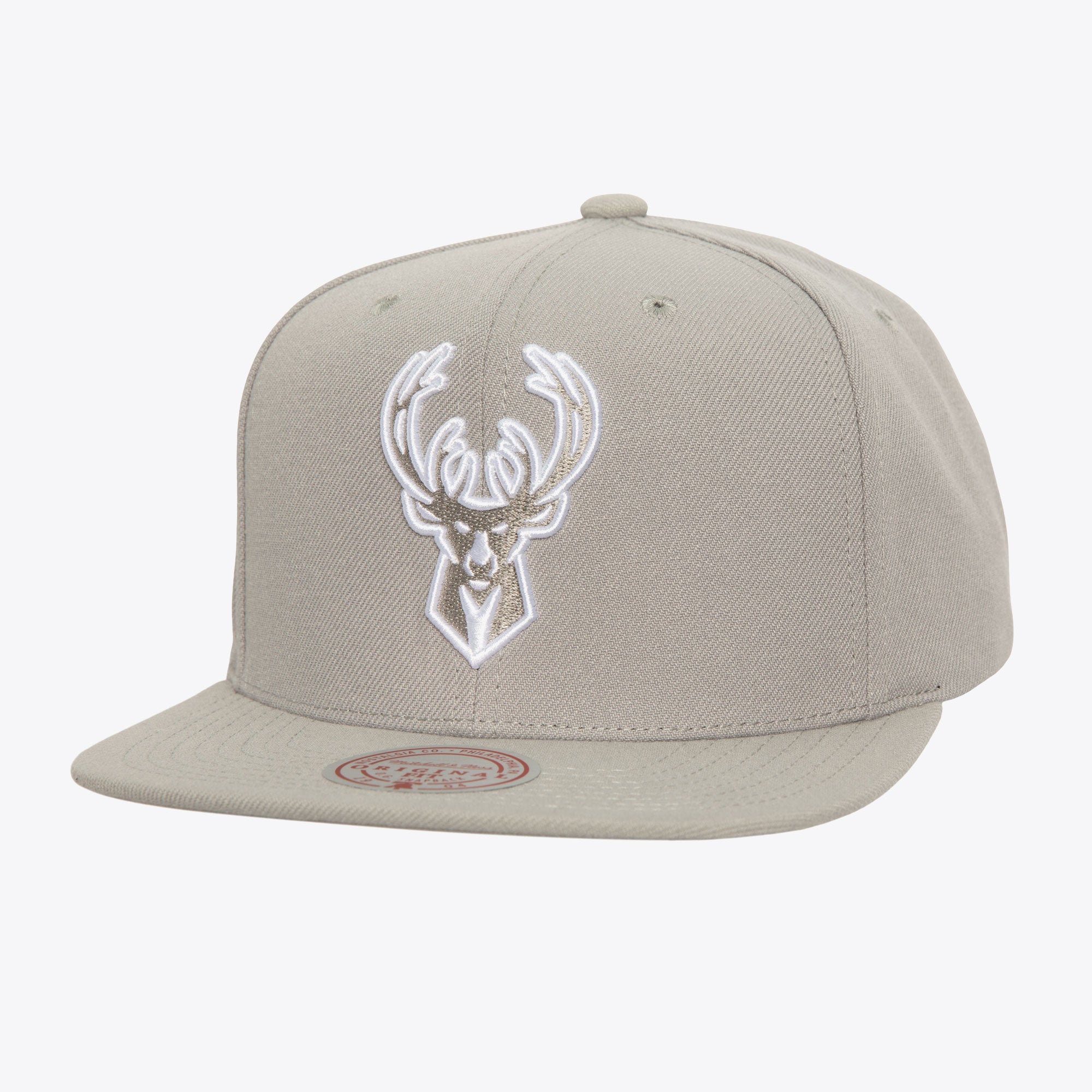 Gorra NBA Evergreen Grey White Snapback Bucks