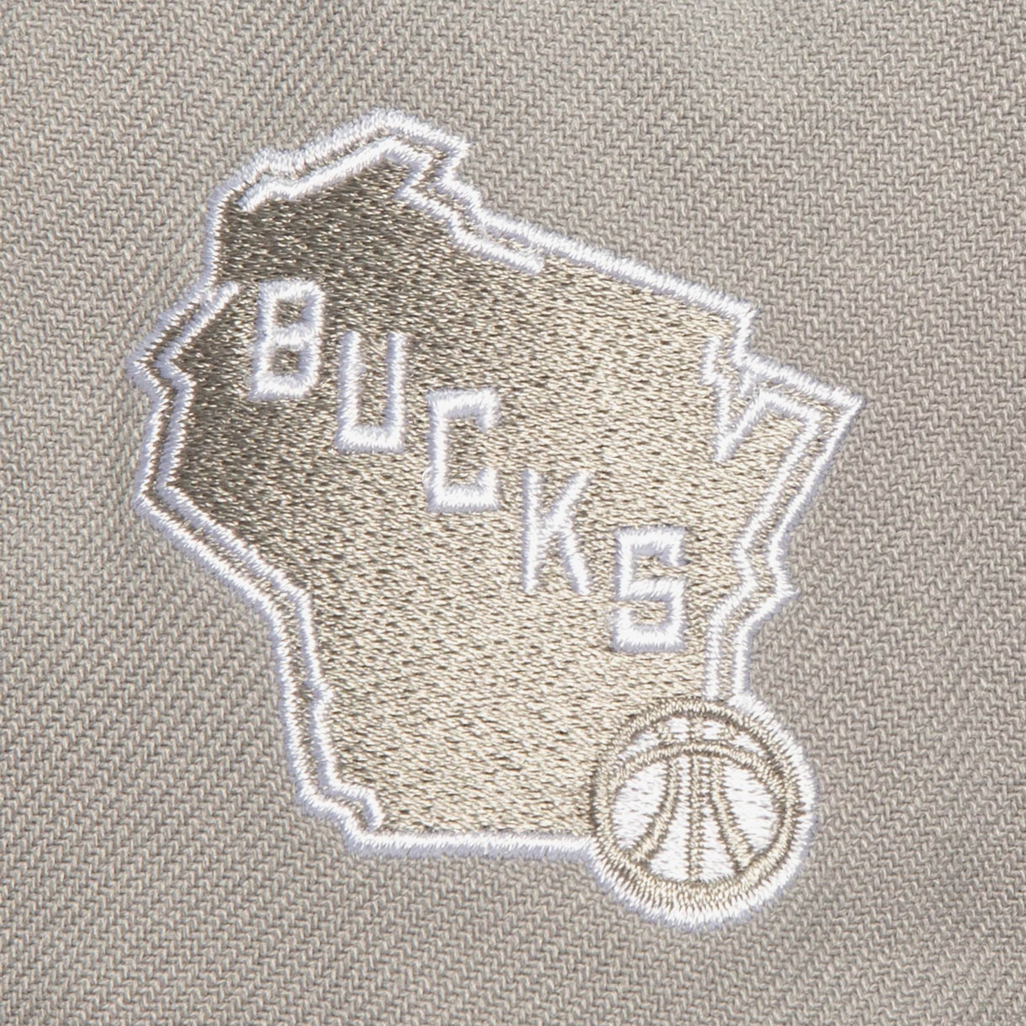 Gorra NBA Evergreen Grey White Snapback Bucks