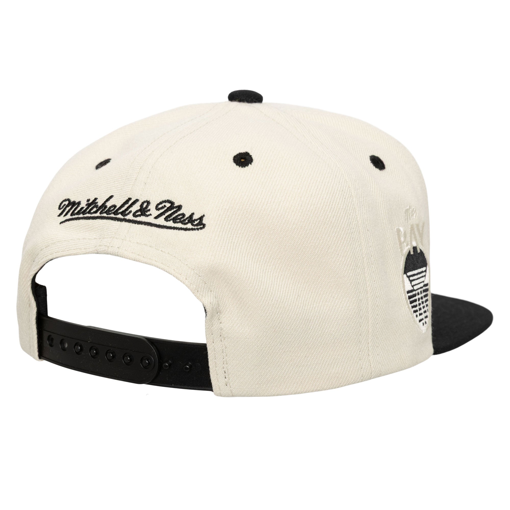 Gorra M&N NBA Evergreen Cream Black Snapback Warriors