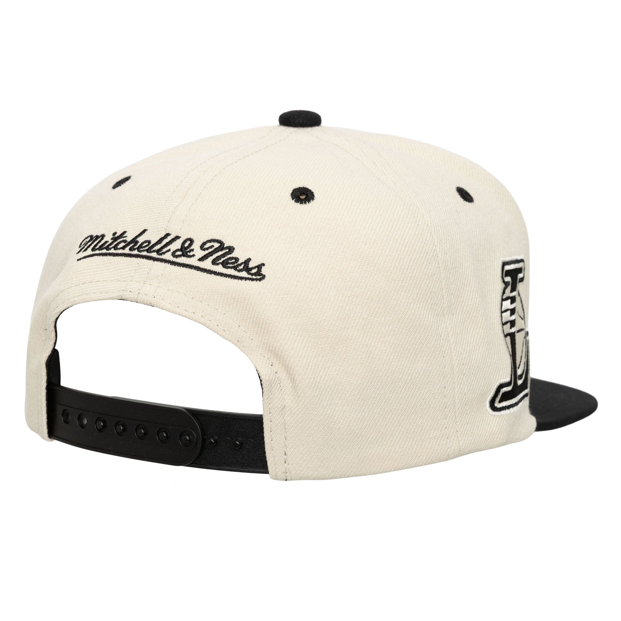 Gorra M&N NBA Evergreen Cream Black Snapback Lakers