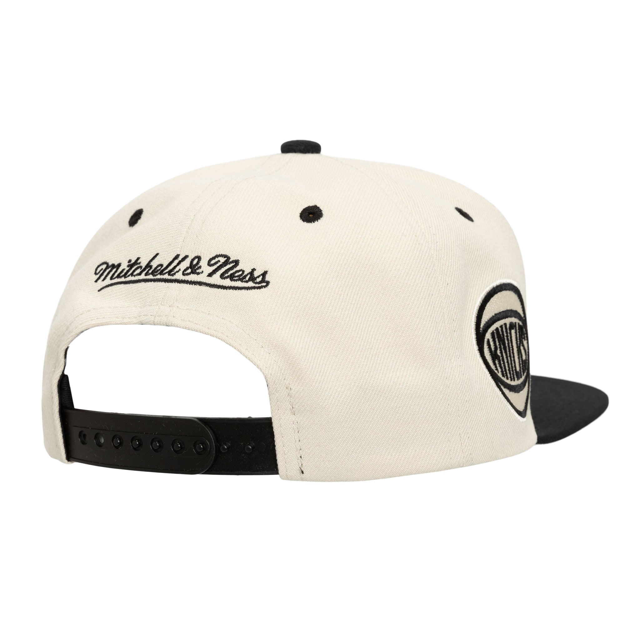 Gorra M&N NBA Evergreen Cream Black Snapback Knicks