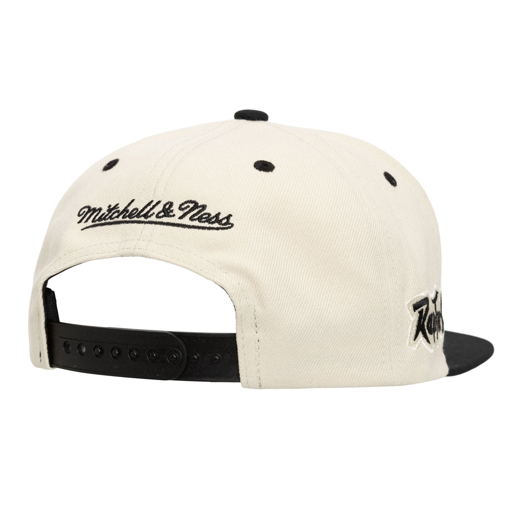 Gorra M&N NBA Evergreen Cream Black Snapback Hwc Raptors