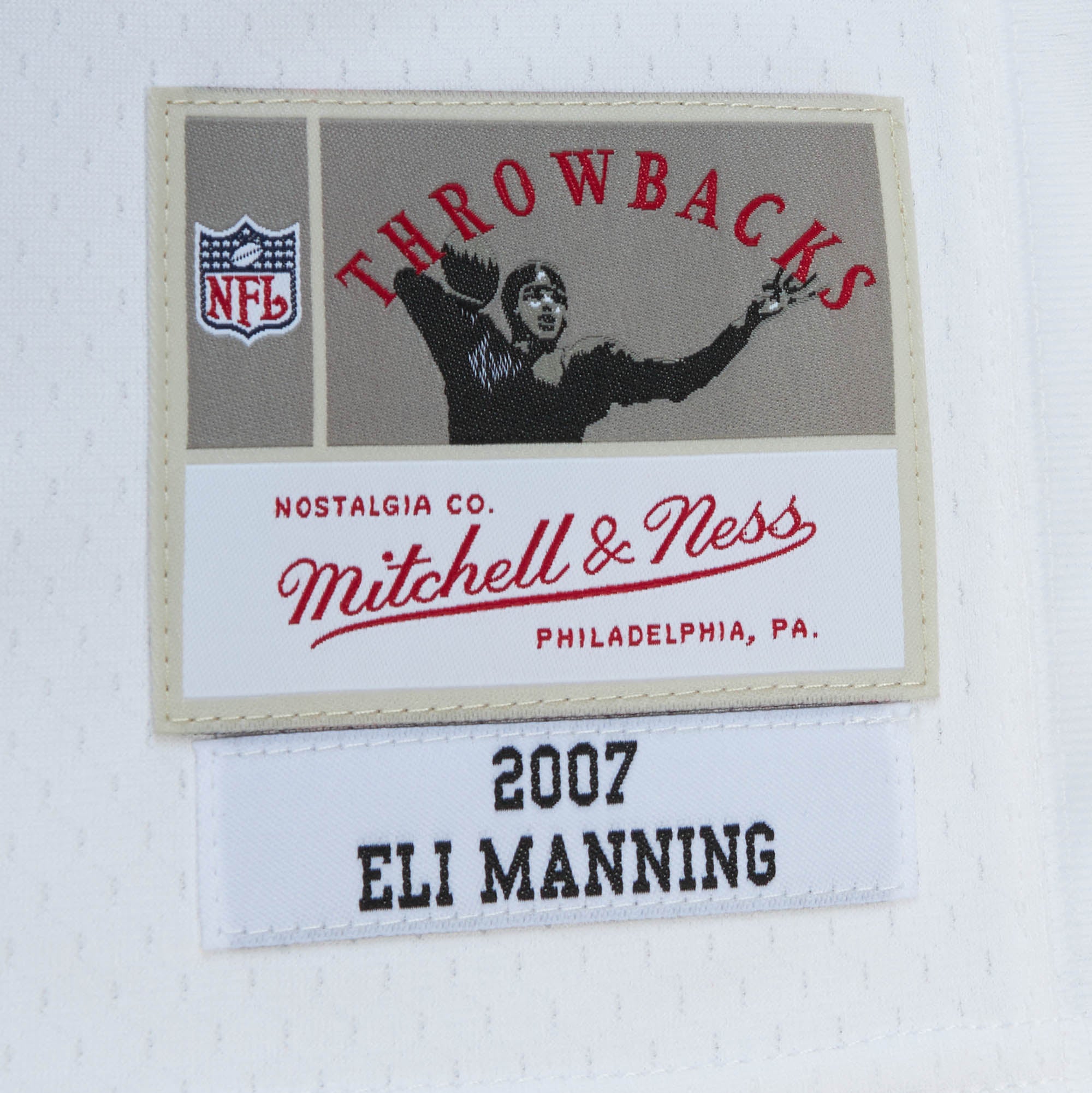 NFL White Jersey Giants 2007 Eli Manning NFC