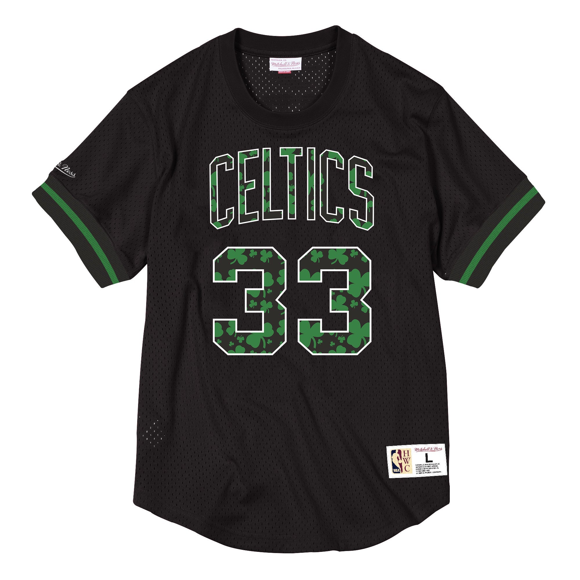 NBA Name & Number Mesh Crewneck Celtics 1986 Larry Bird