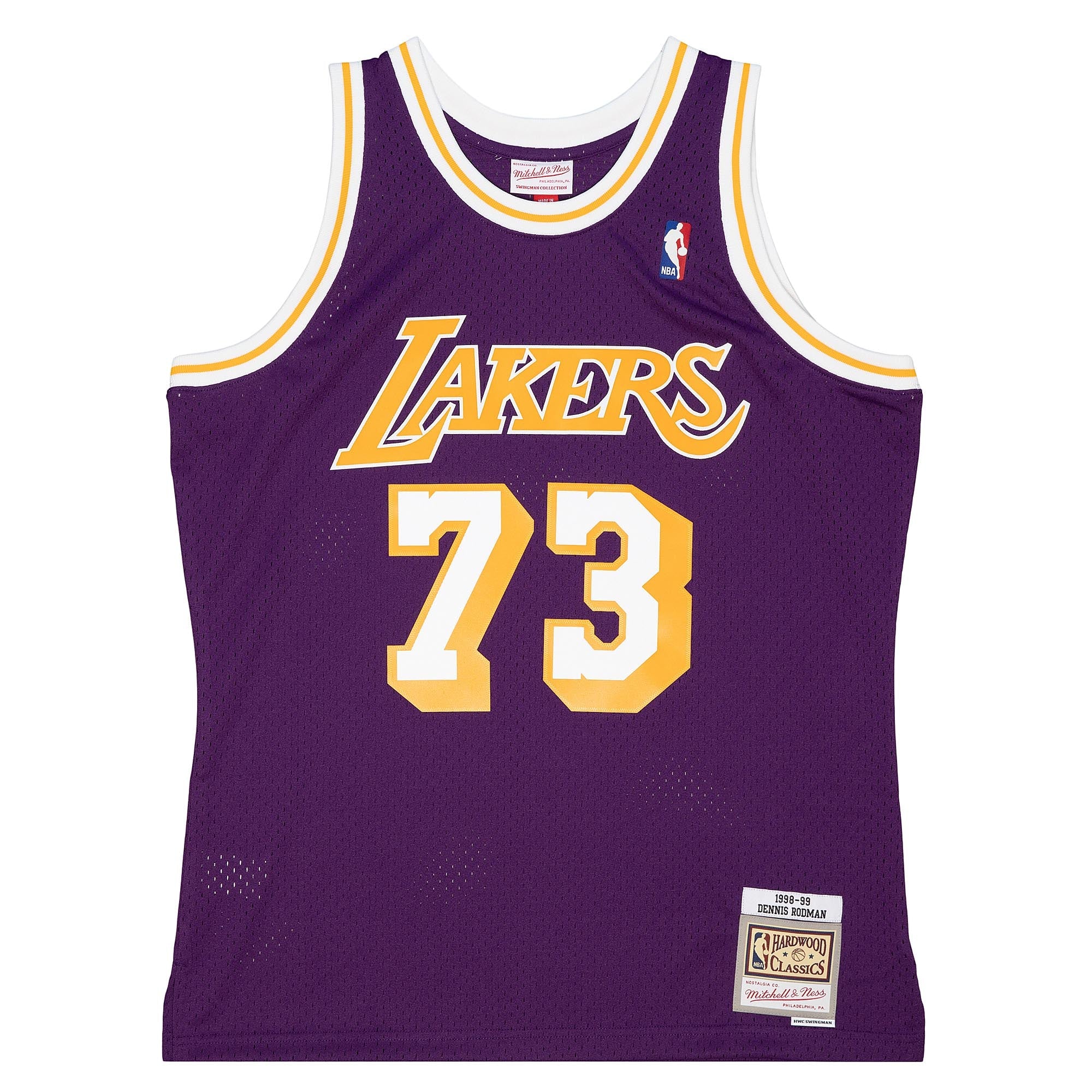 NBA Road Jersey Lakers 1998 Dennis Rodman