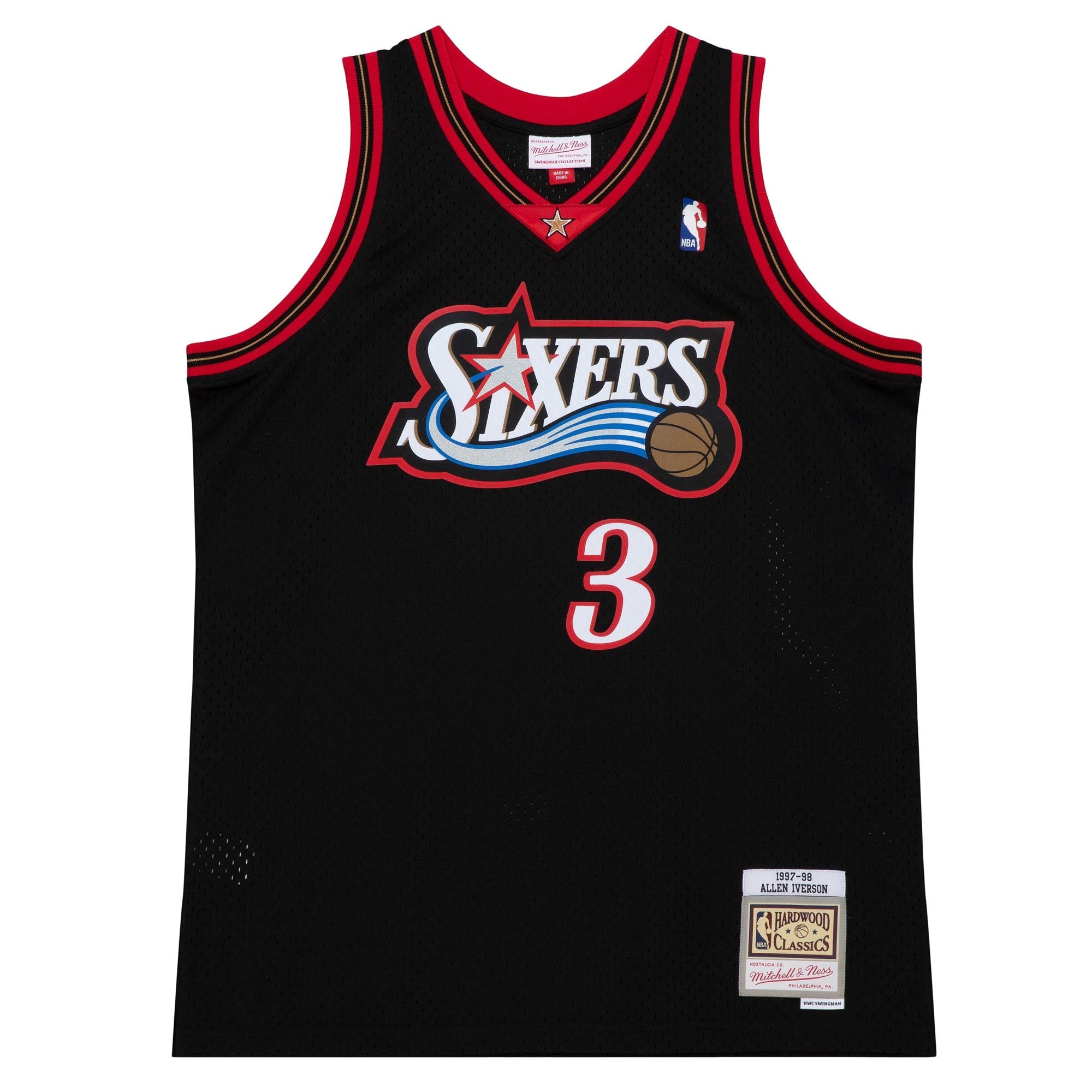 NBA Dark Jersey 76ers 1997 Allen Iverson