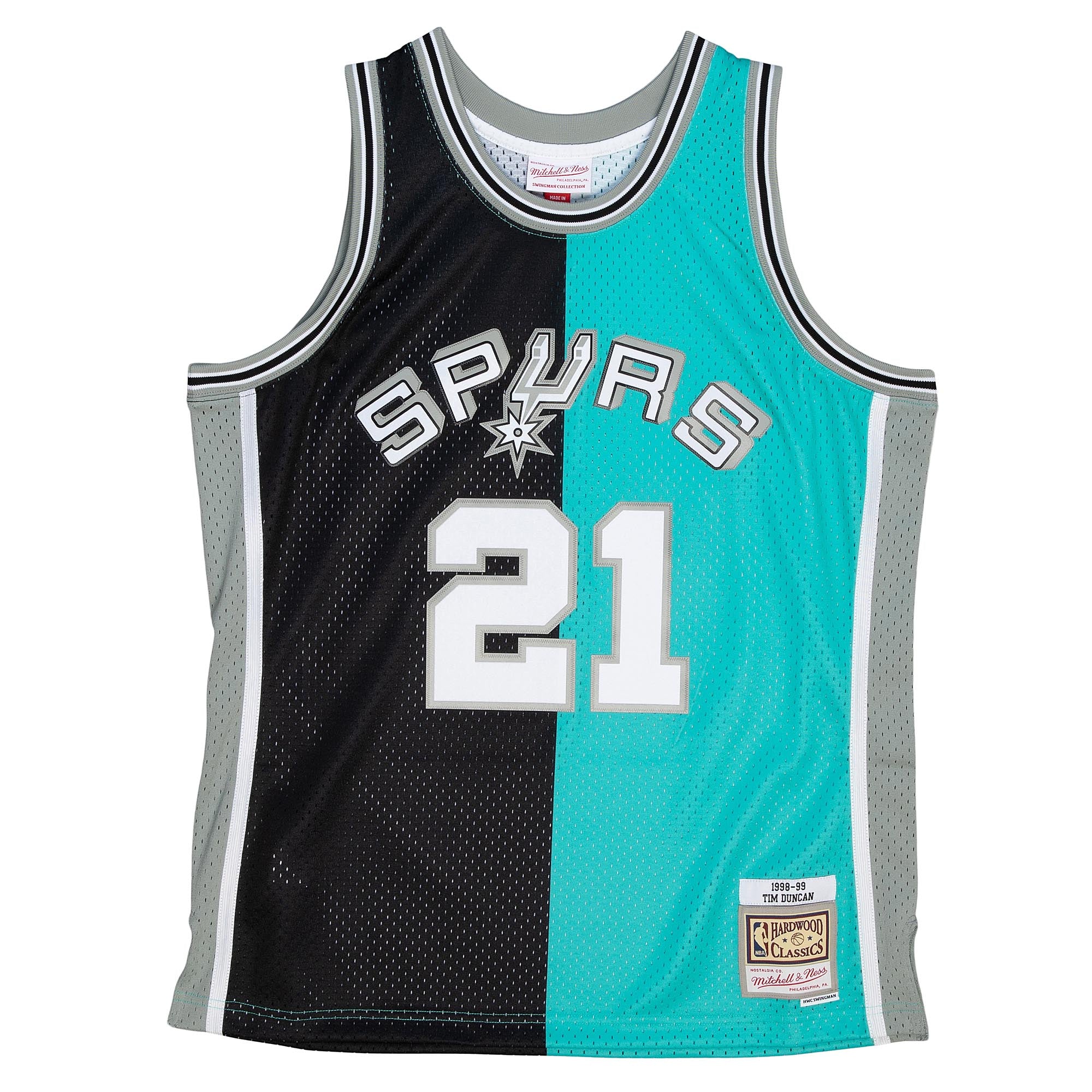 Jersey M&N NBA Split Swingman Spurs 98 Tim Duncan Bktl
