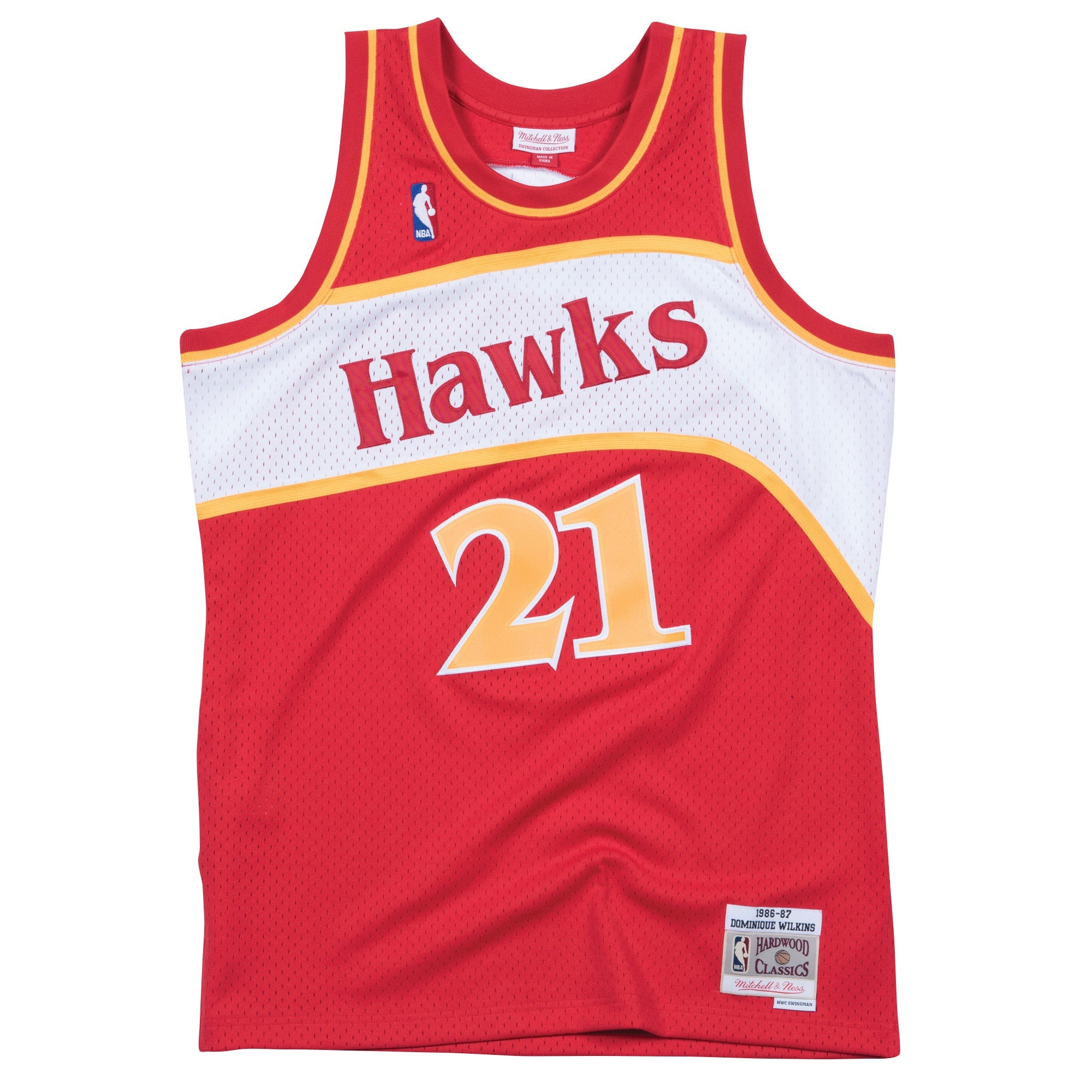 NBA Swingman Road Jersey Hawks 86 Dominique Wilkins