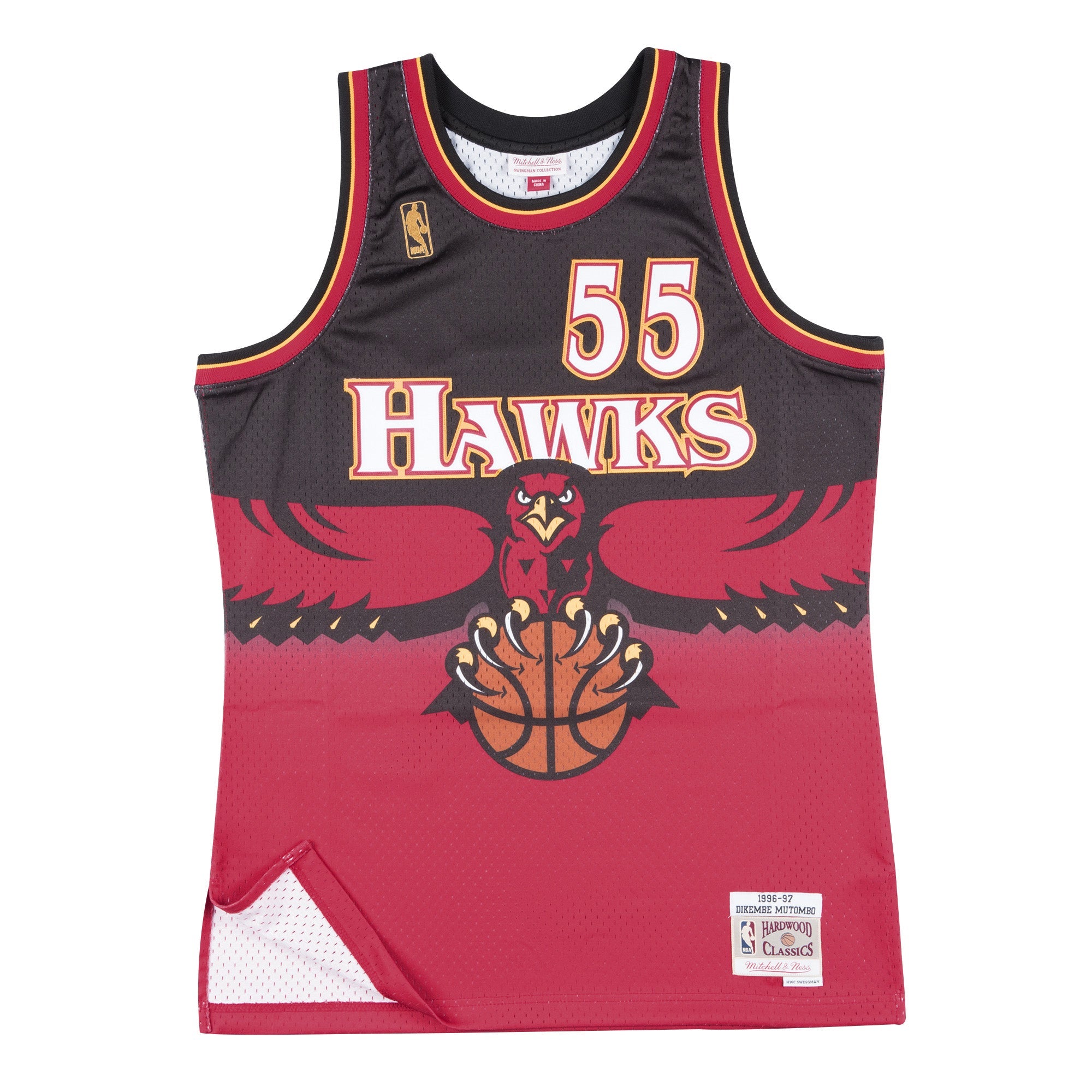 NBA Swingman Road Jersey Hawks 96 Dikembe Mutombo