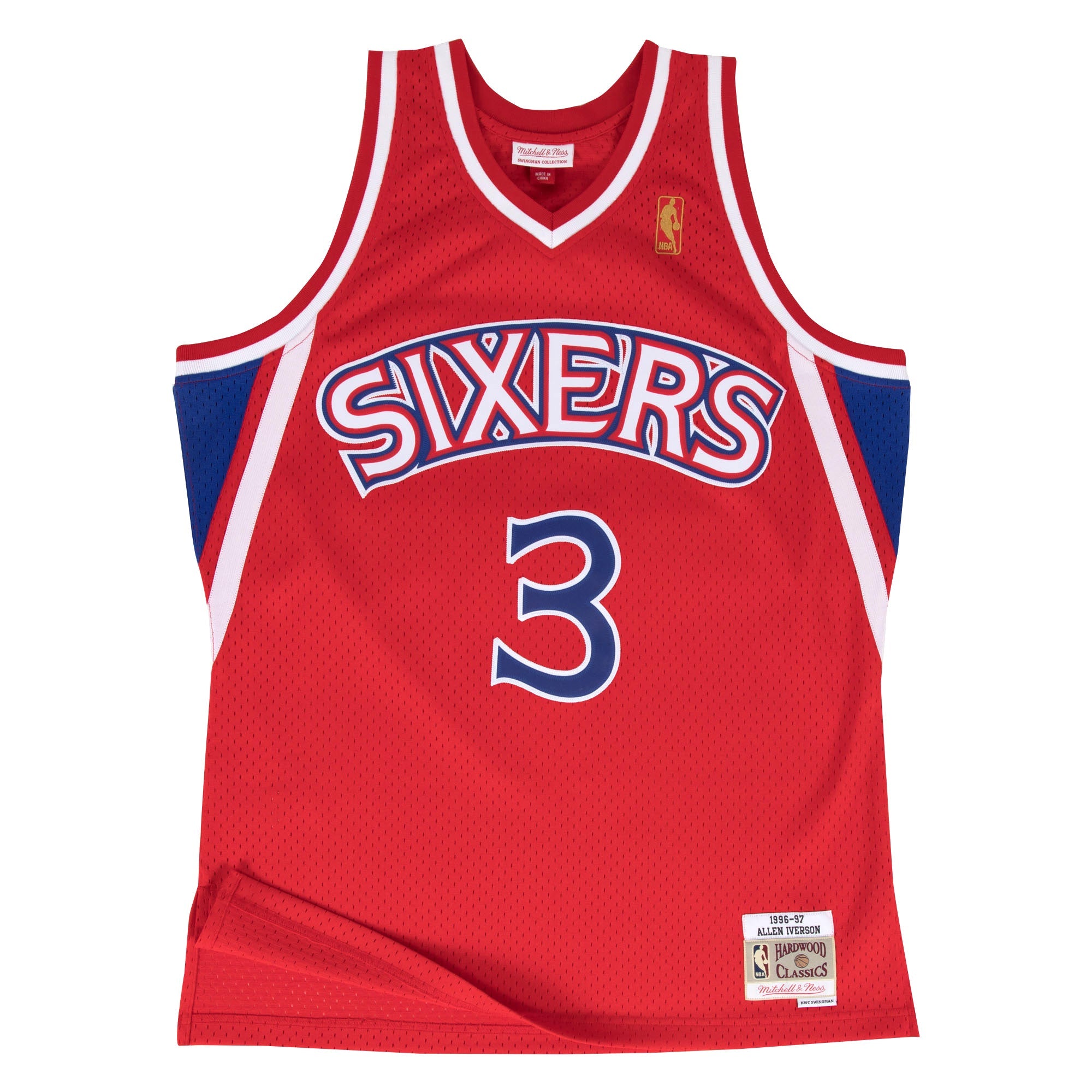 NBA Swingman Road Jersey 76ers 96 Allen Iverson