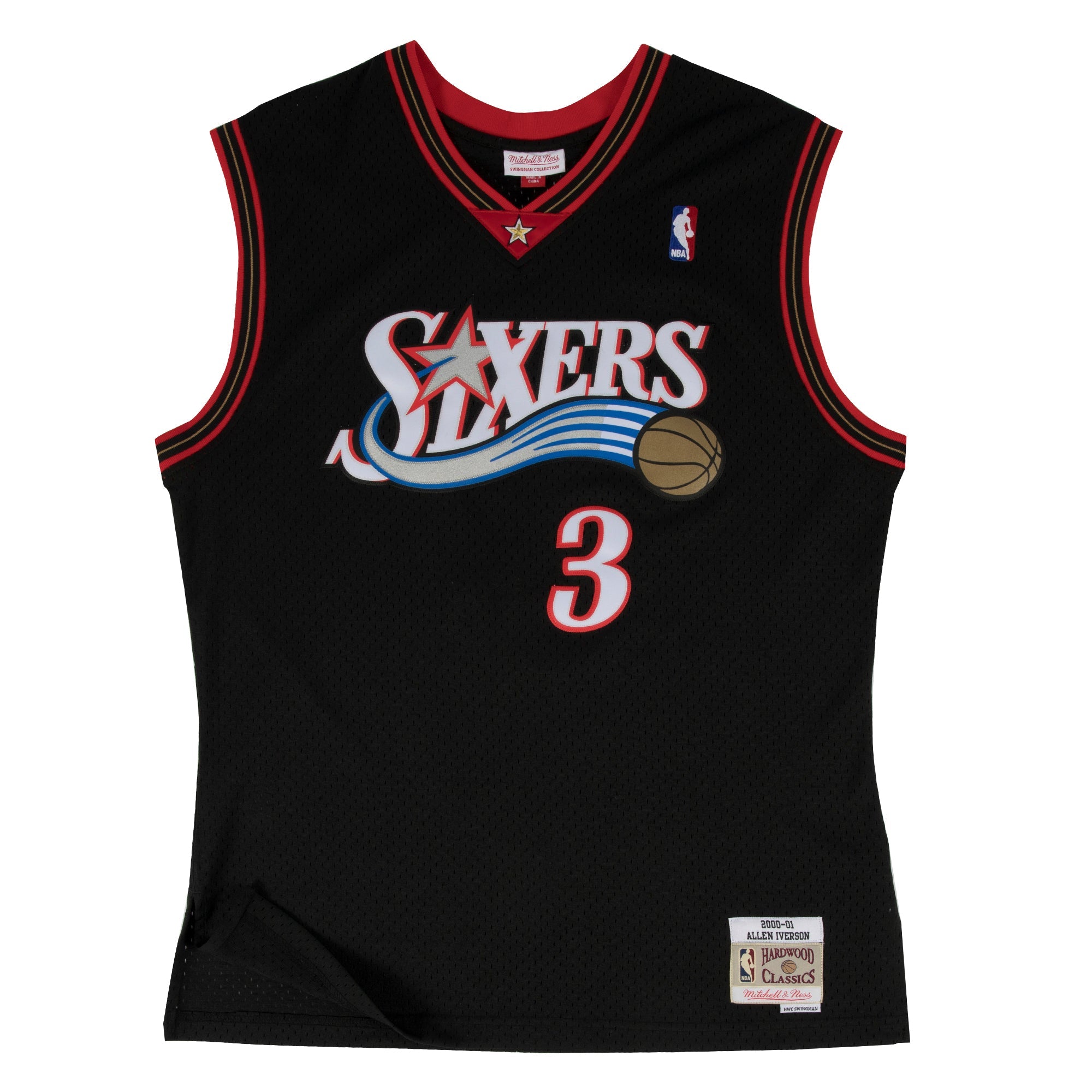 NBA Swingman Road Jersey 76ers 00 Allen Iverson