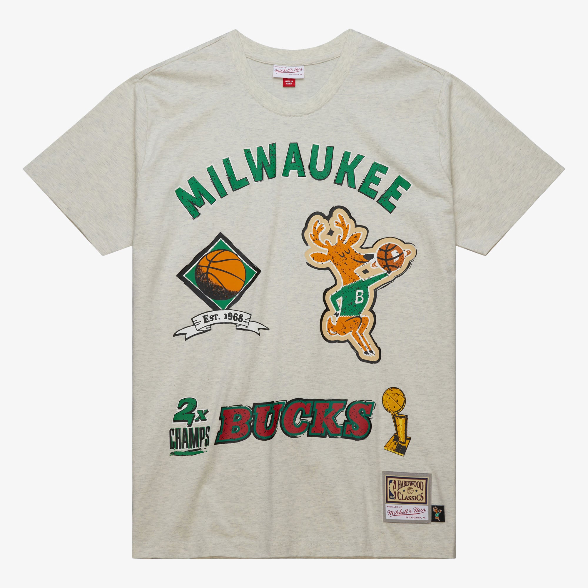 Playera M&N NBA Legacy Defined Ss Tee Hwc Bucks