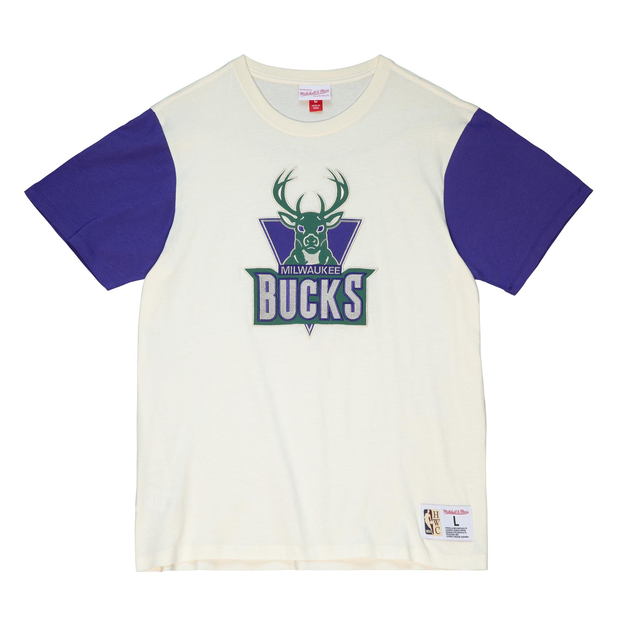 Playera NBA Color Blocked S/S Tee Bucks