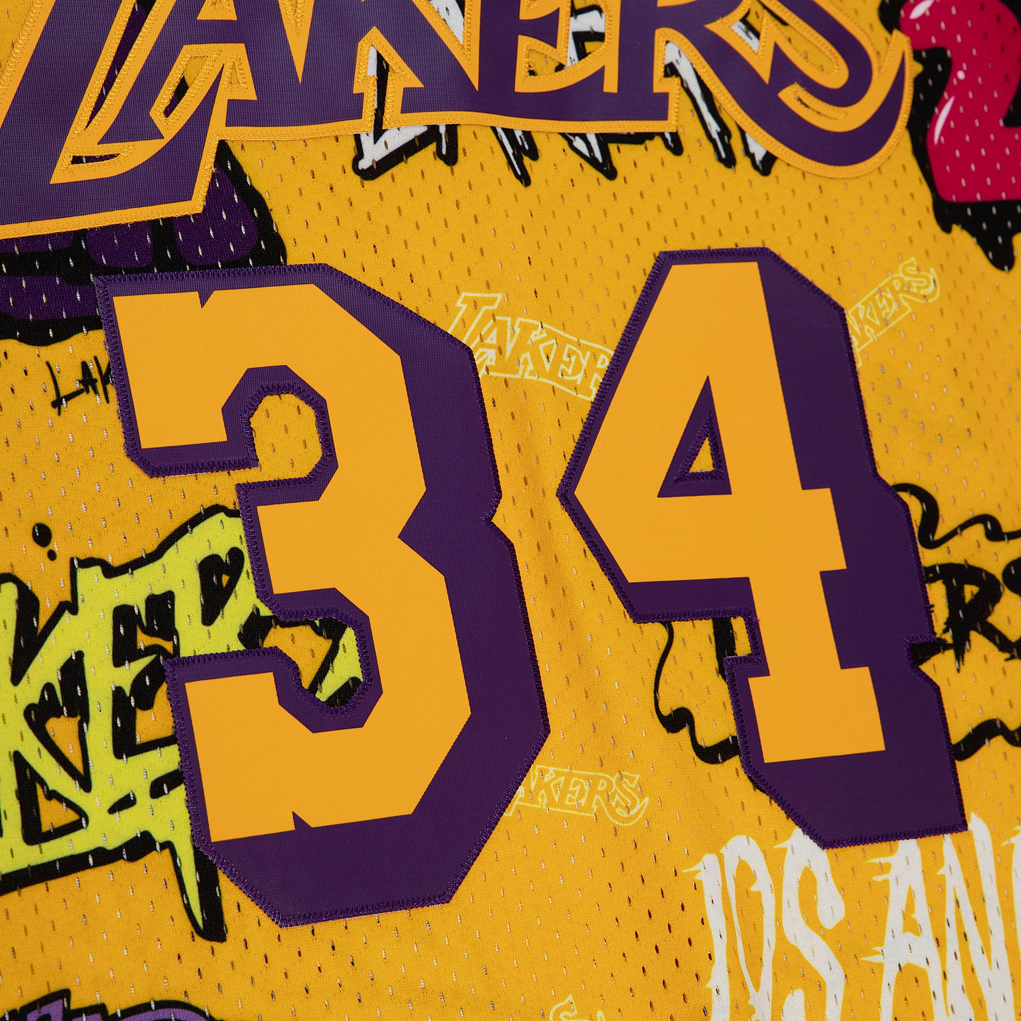 NBA Slap Sticker Swingman Jersey Lakers 1996 Shaquille O'neal