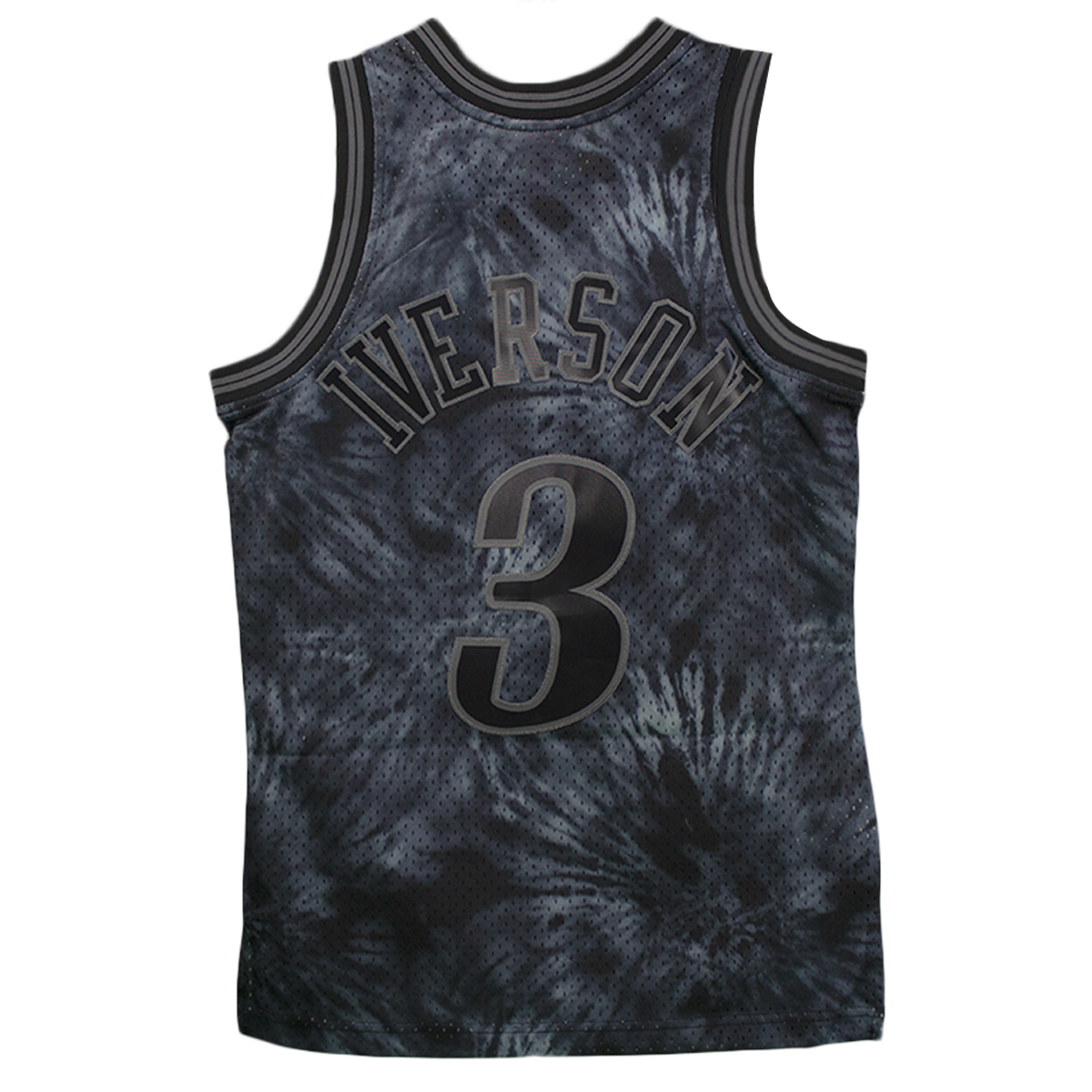 NBA Black Tie Dye Swingman Jersey 76ers 1997 Allen Iverson