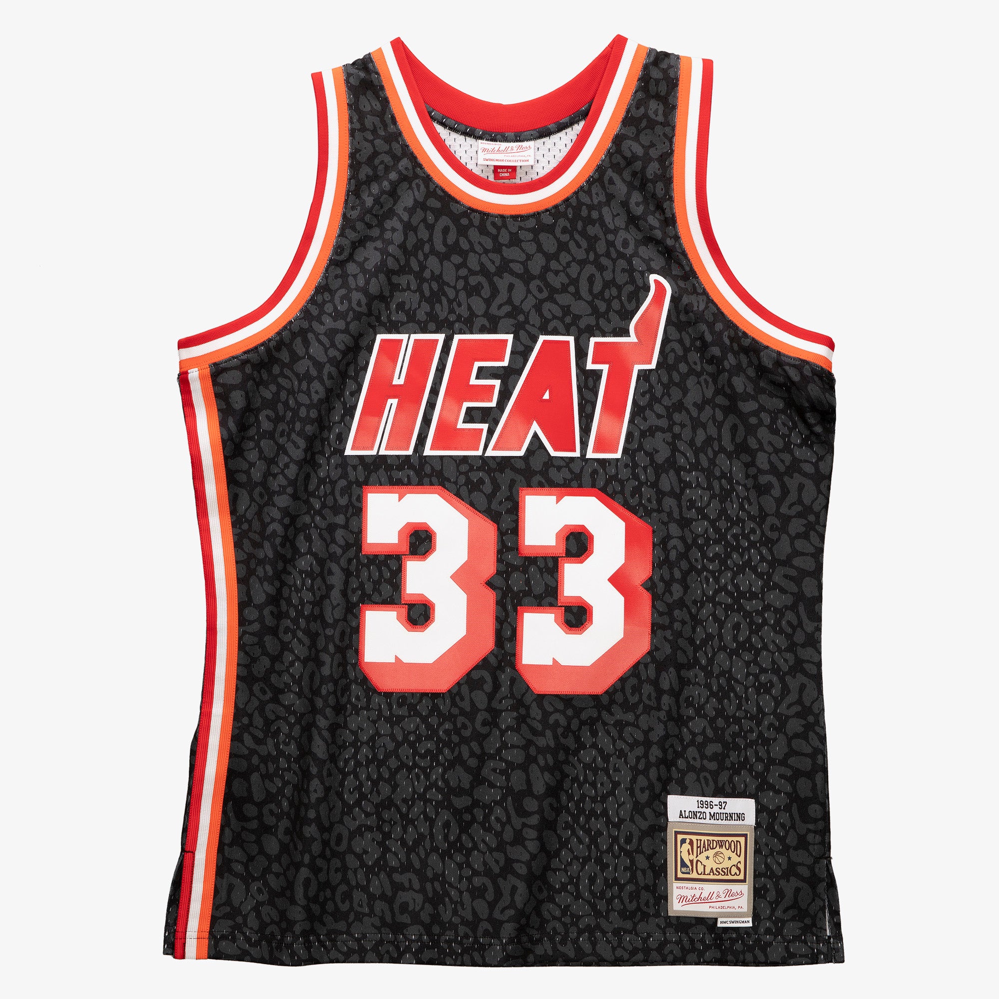 Jersey M&N NBA Wild Life Swingman Heat 96 Alonzo Mourning Blk