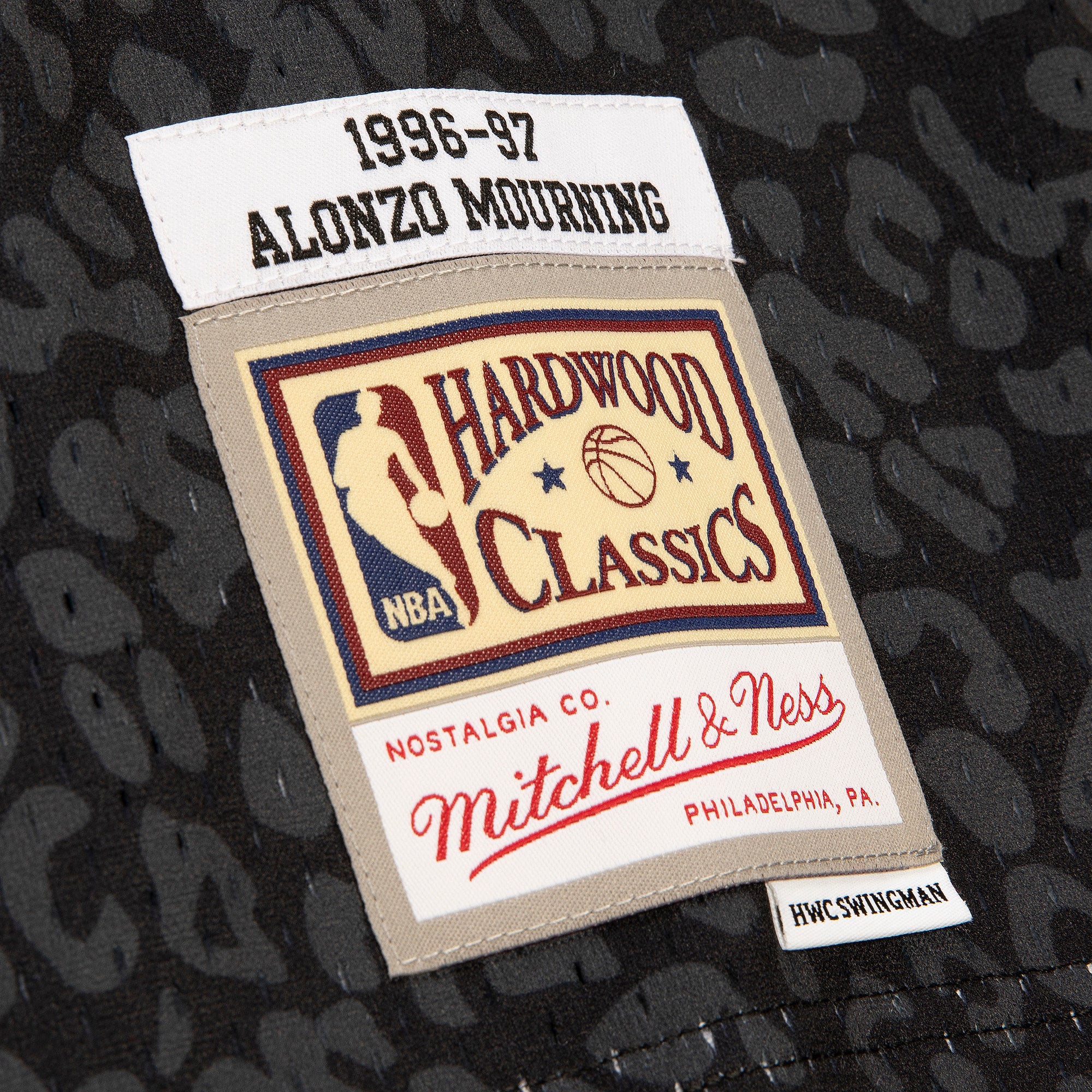 Jersey M&N NBA Wild Life Swingman Heat 96 Alonzo Mourning Blk