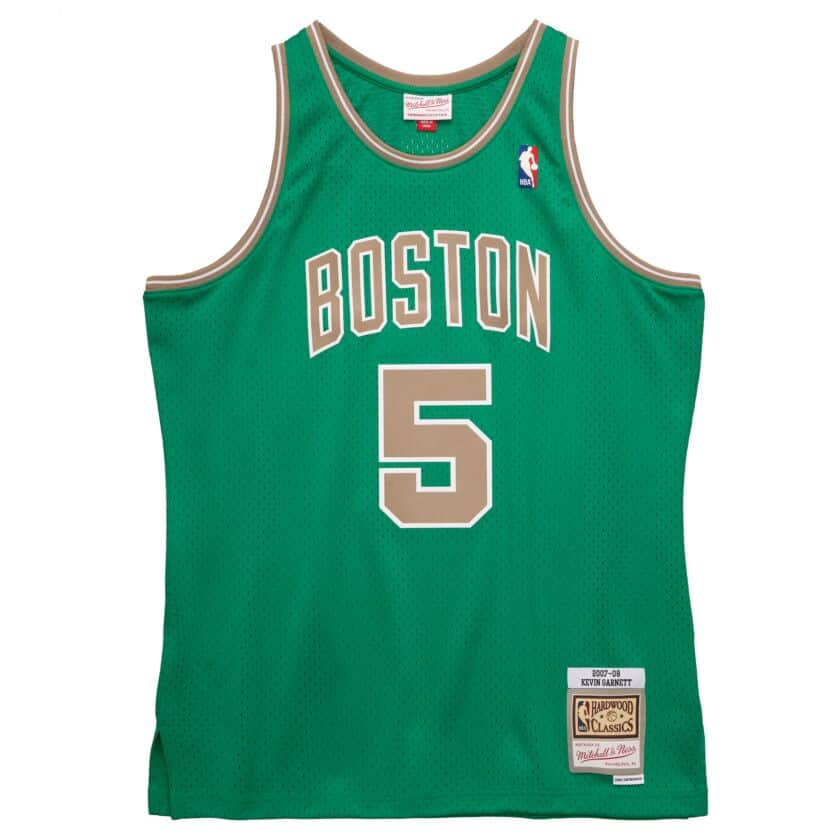 NBA Swingman Jersey Celtics 07 Kevin Garnett Green Gold