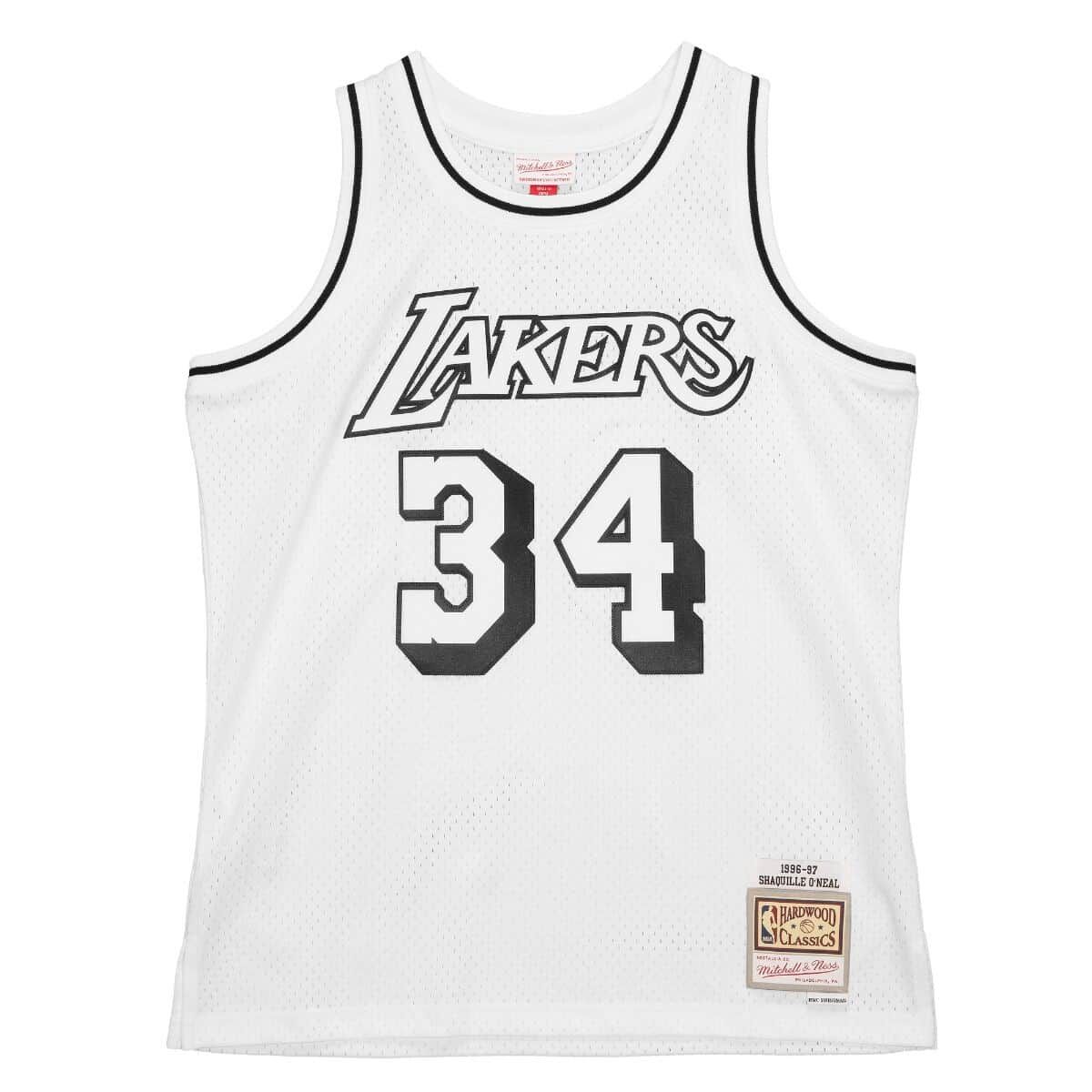 NBA White Black Swingman Jersey Lakers 96 Shaquille O'neal