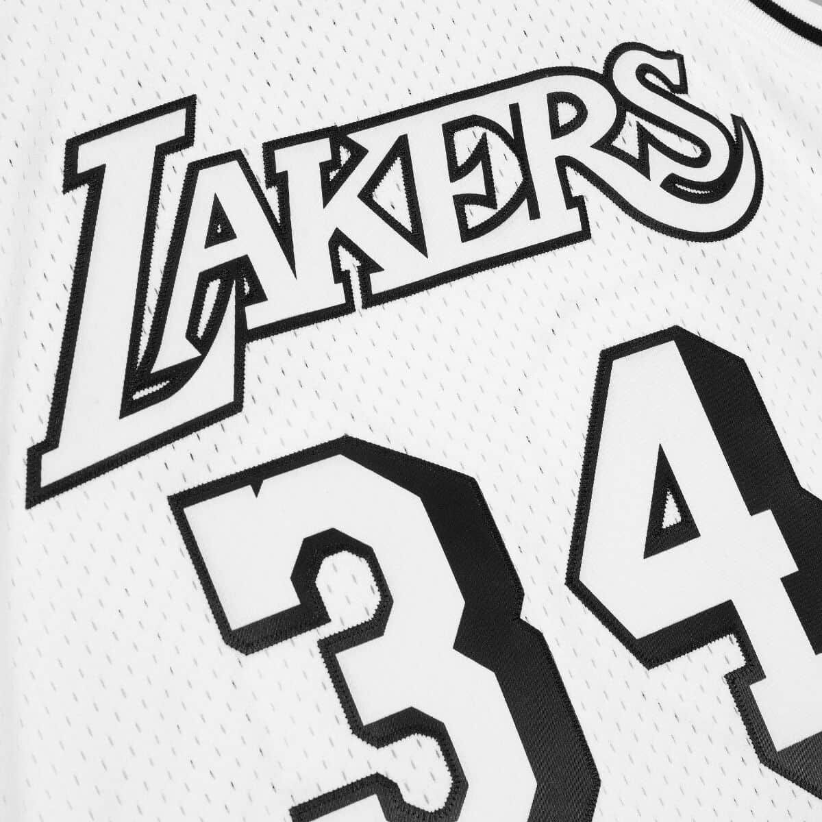 NBA White Black Swingman Jersey Lakers 96 Shaquille O'neal
