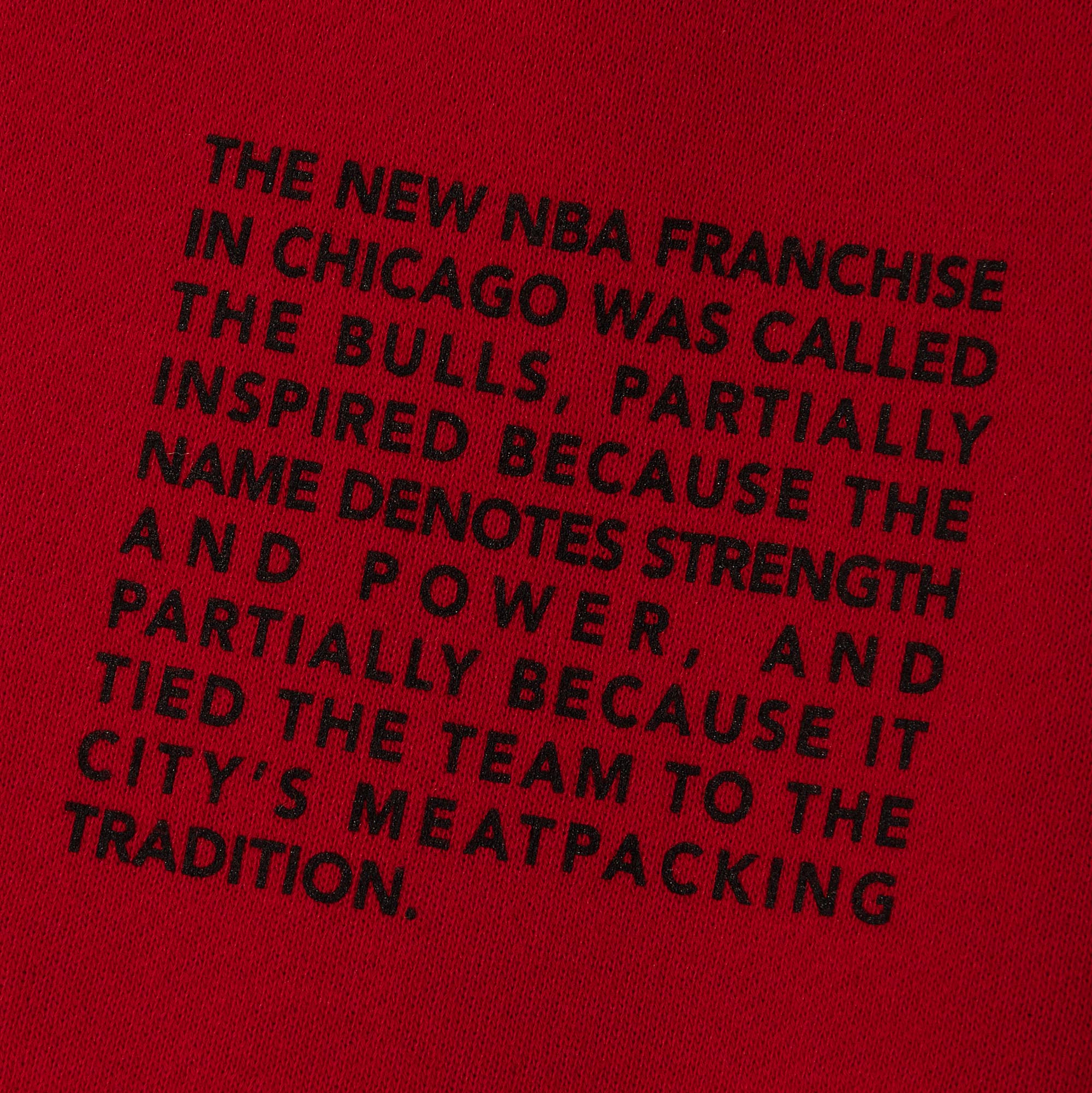 NBA TEAM ORIGINS FLEECE HOODIE BULLS SCAR