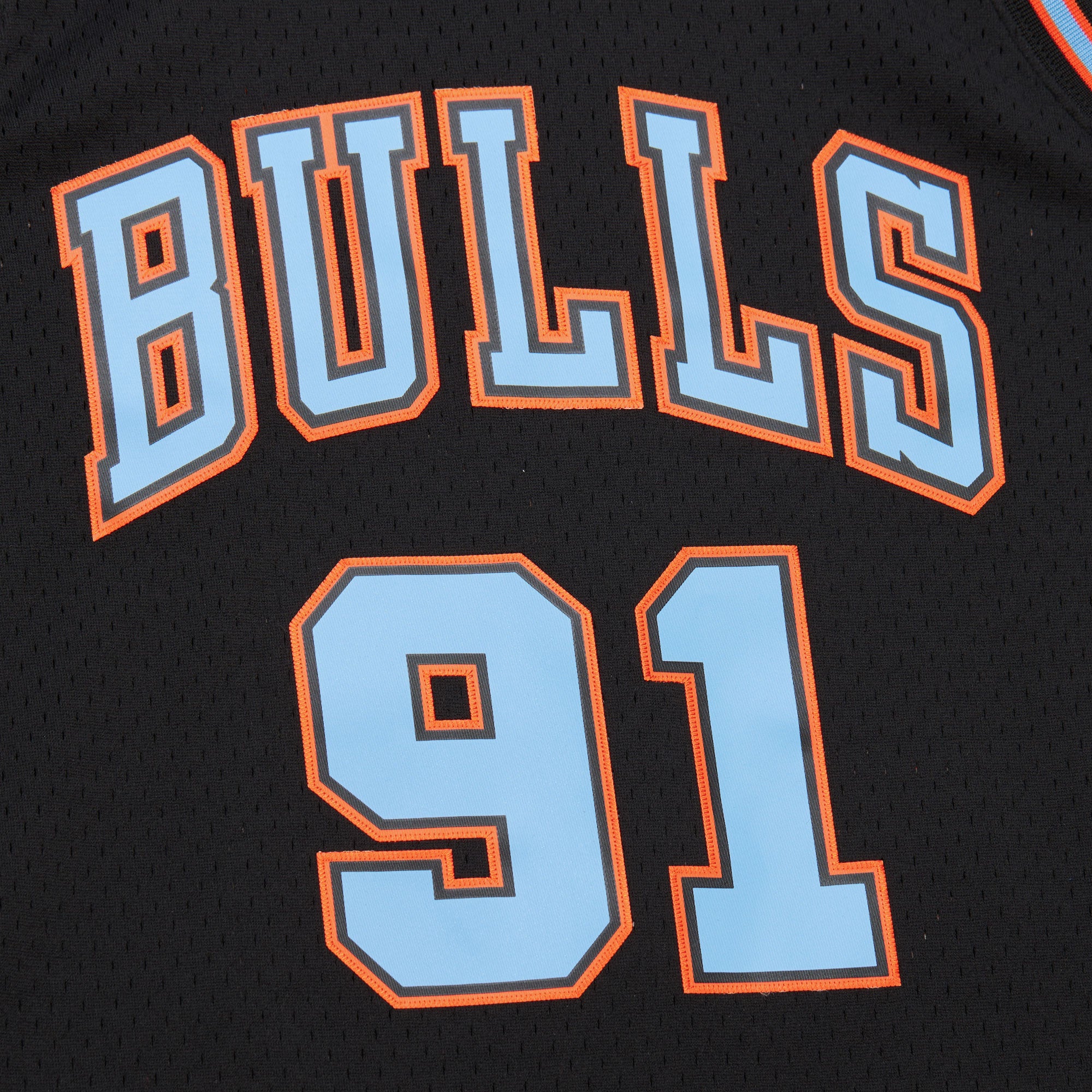 Jersey M&N NBA Double Team Black Swingman Bulls 1997 Dennis Rodman