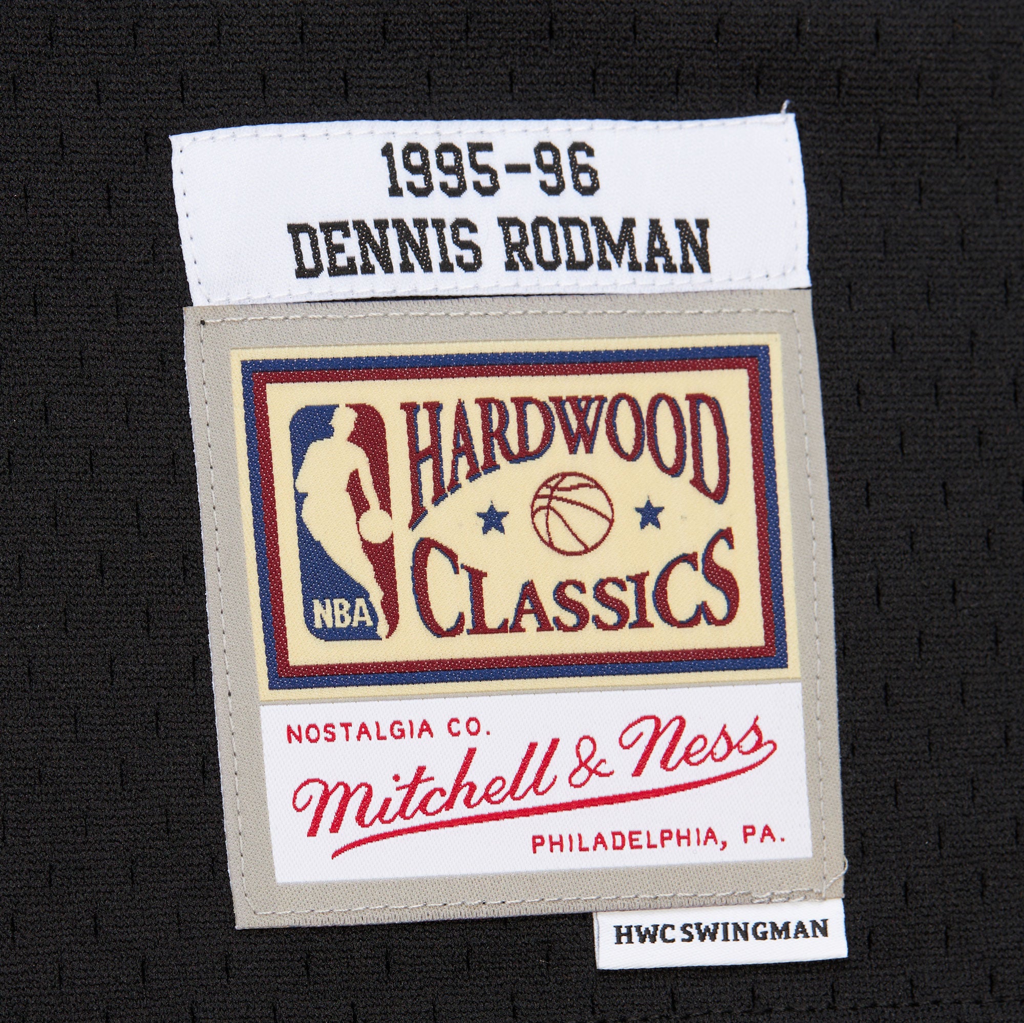 Jersey M&N NBA Double Team Black Swingman Bulls 1997 Dennis Rodman