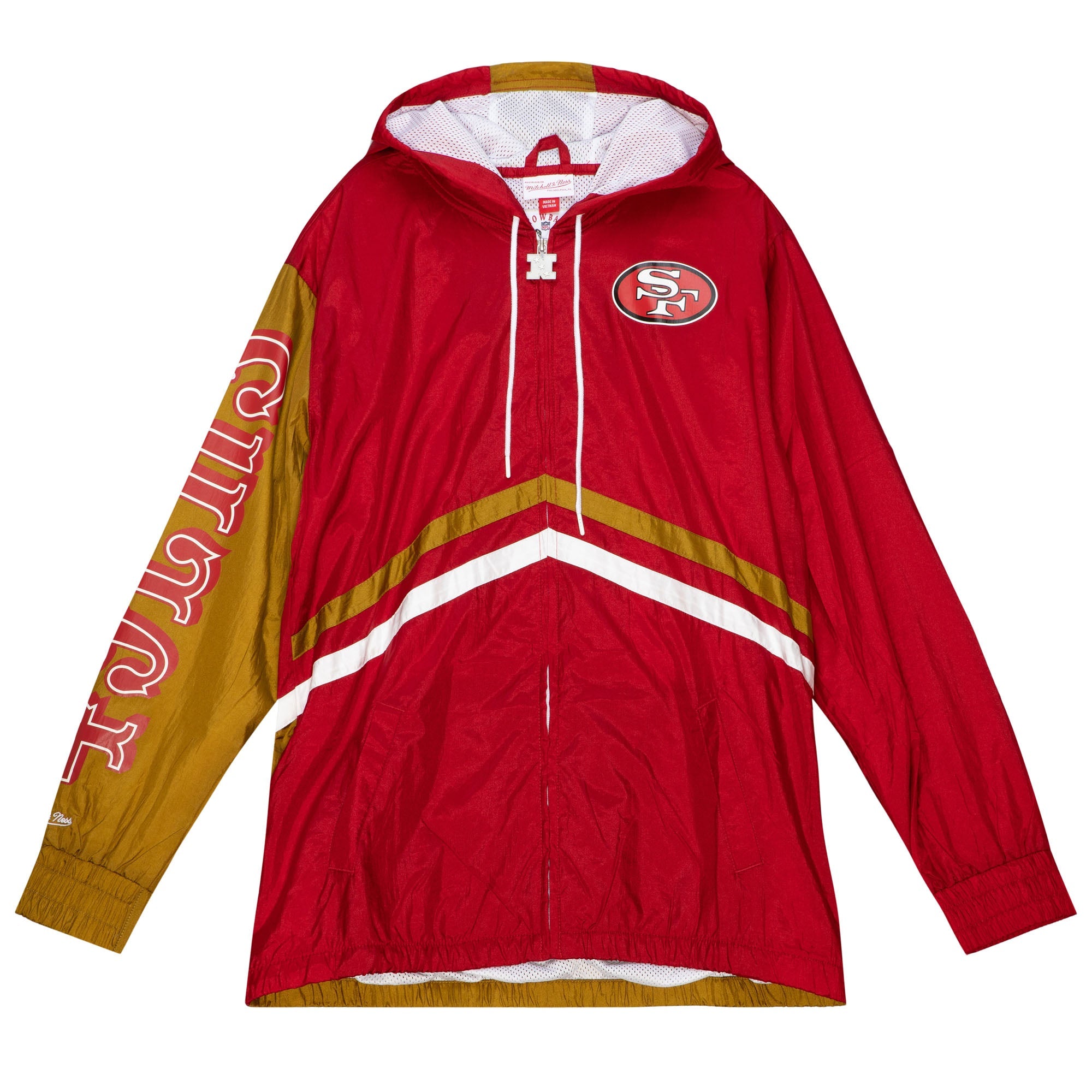 NFL UNDENIABLE FULL ZIP WINDBREAKER 49ERS NFC