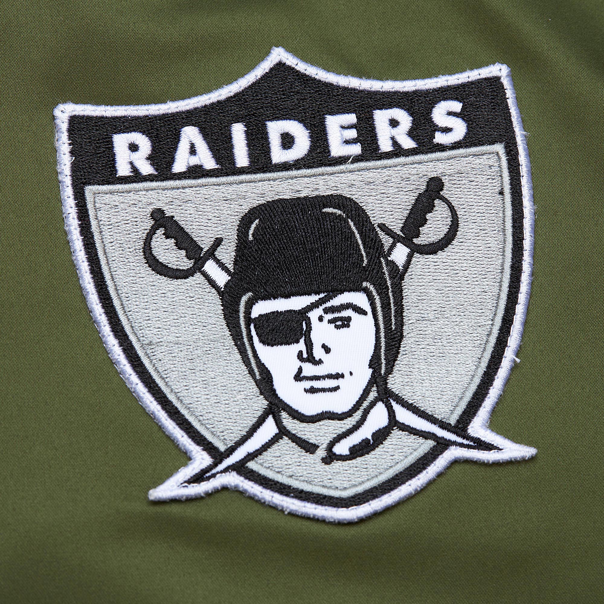 NFL SATIN BOMBER JACKET RAIDERS AFC