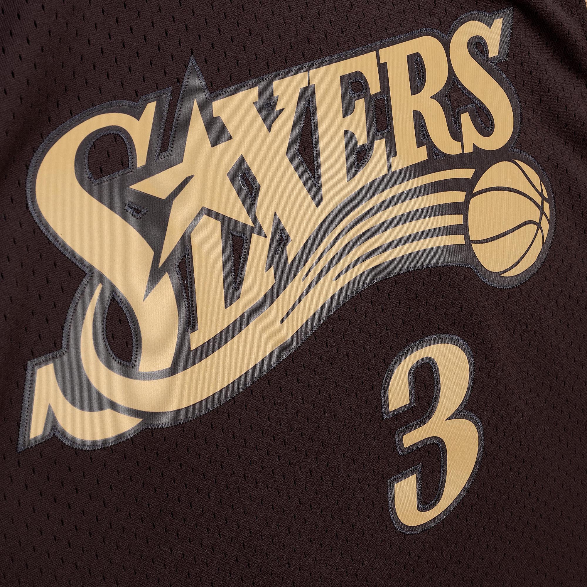 NBA Lux Brown Swingman Jersey 76ers 2000 Allen Iverson