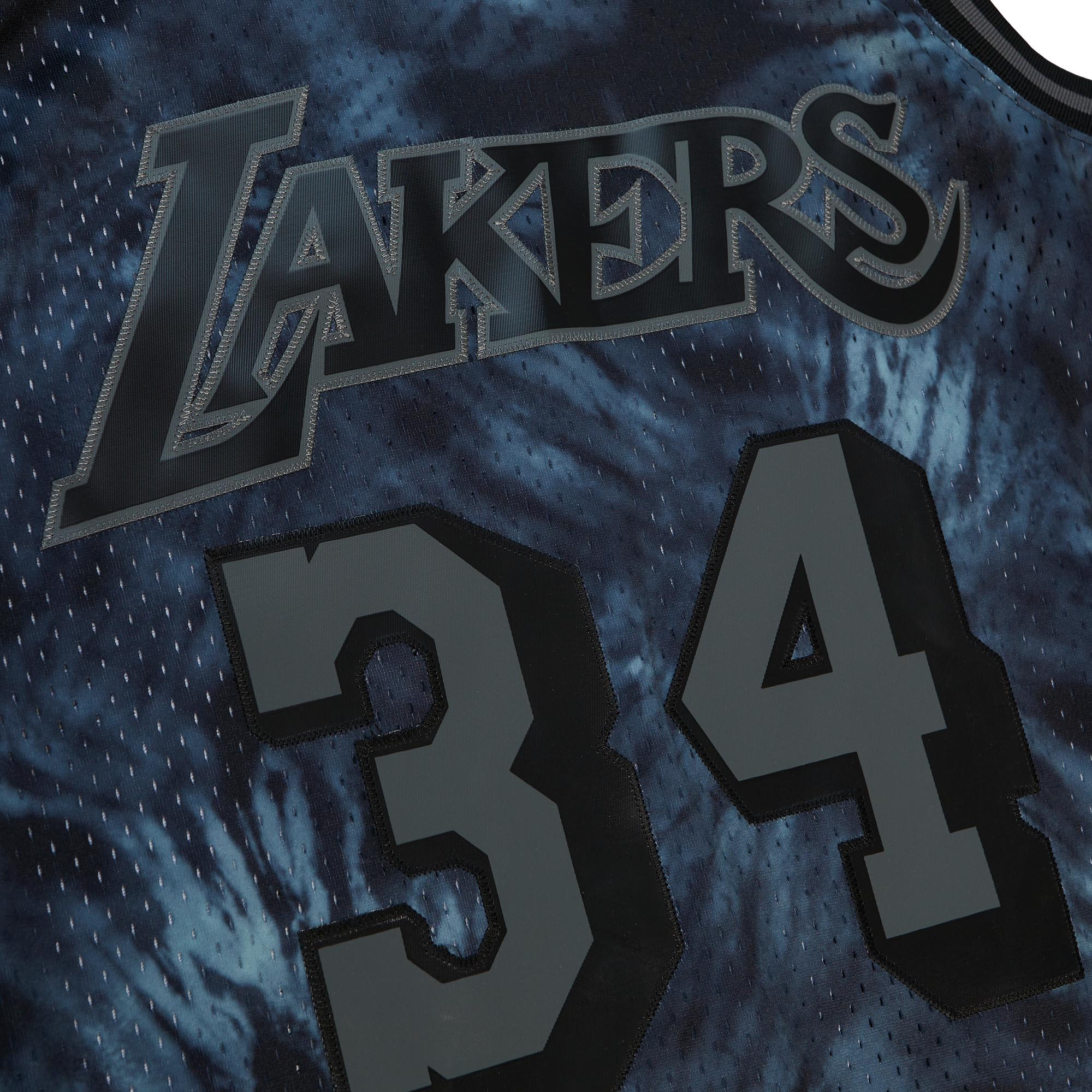 NBA Black Tie Dye Swingman Jersey Lakers 1996 Shaquille O'neal