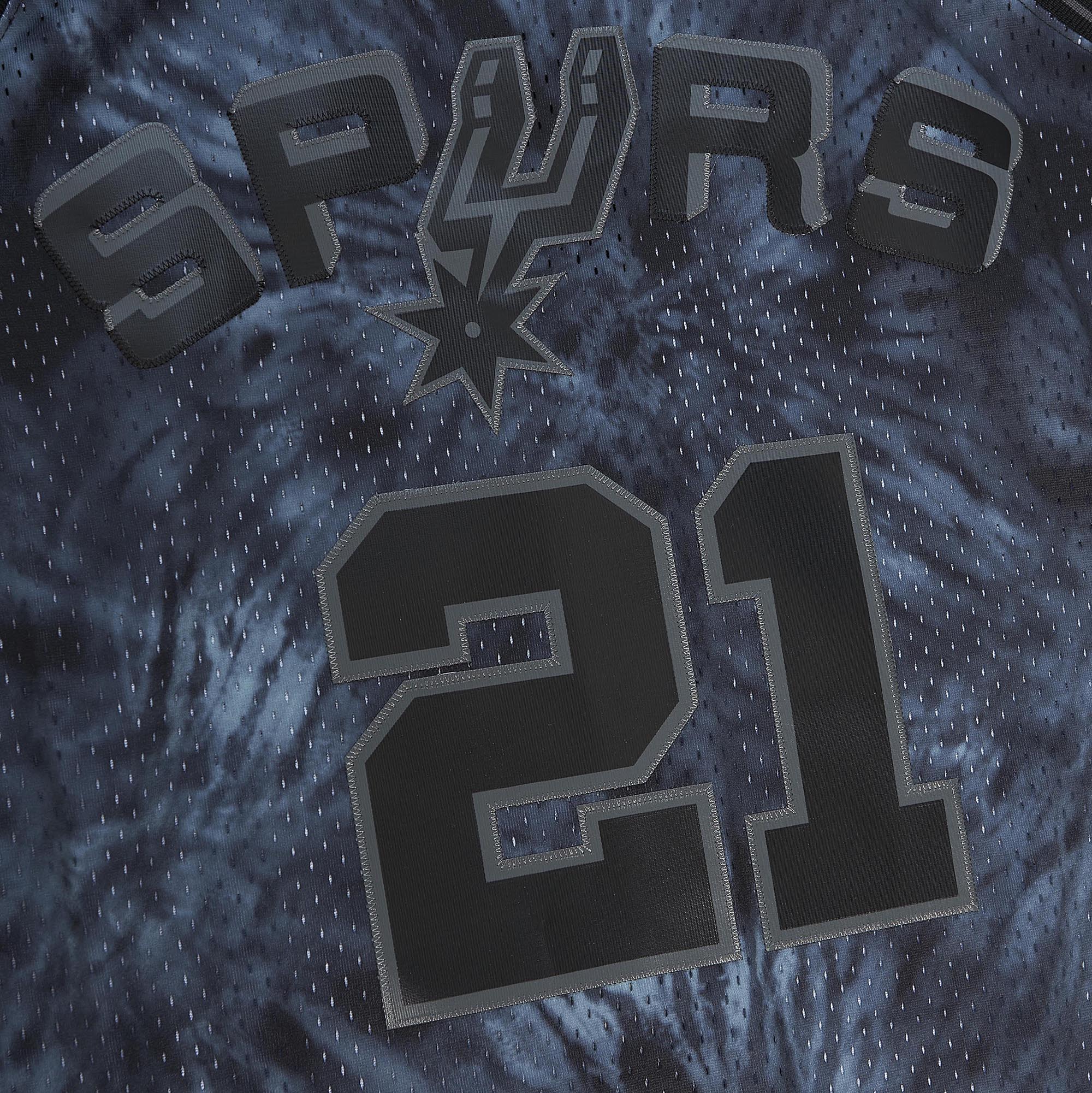 NBA BLACK TIE DYE SWINGMAN JERSEY SPURS 1998 TIM DUNCAN