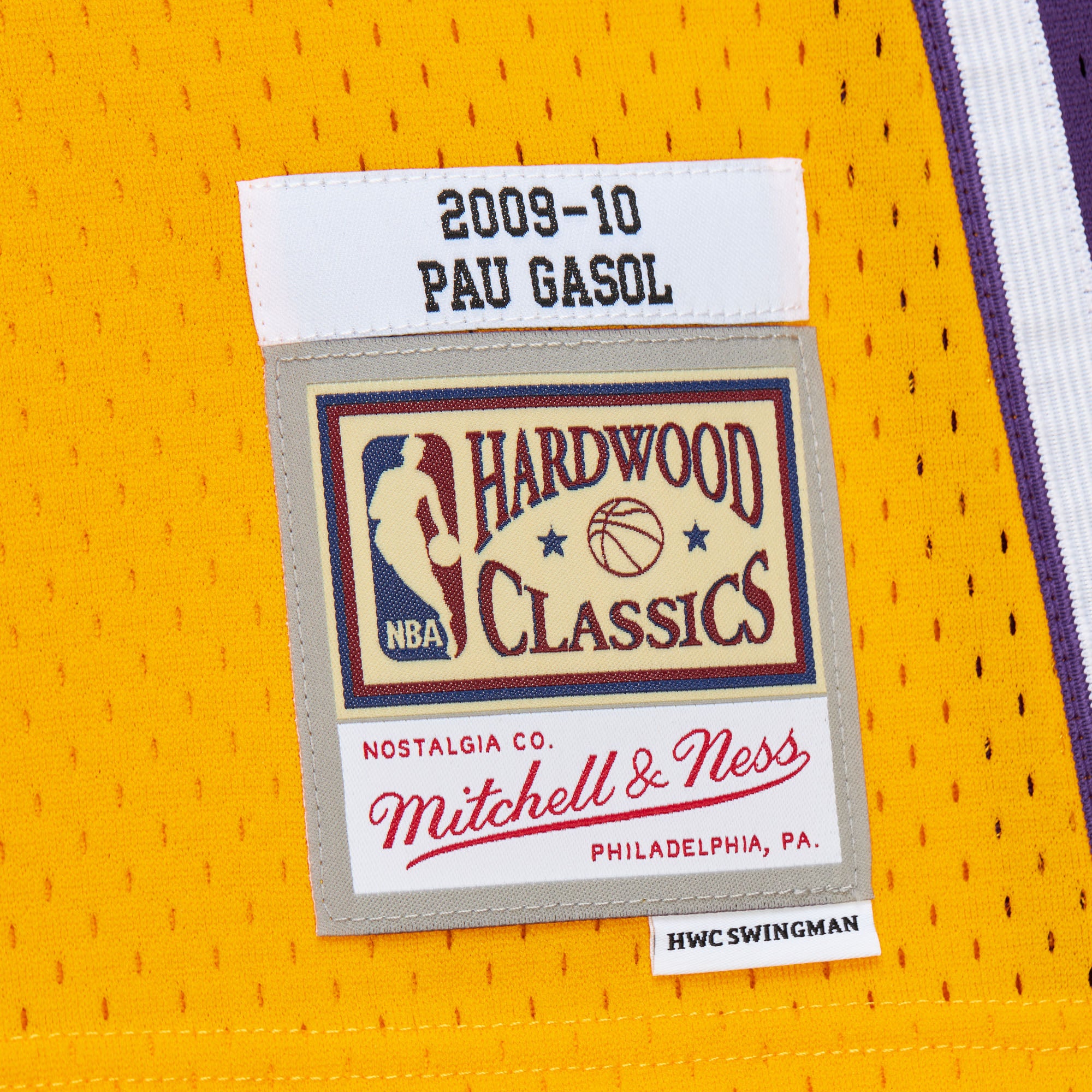 NBA GOLD JERSEY LAKERS 2009 PAU GASOL