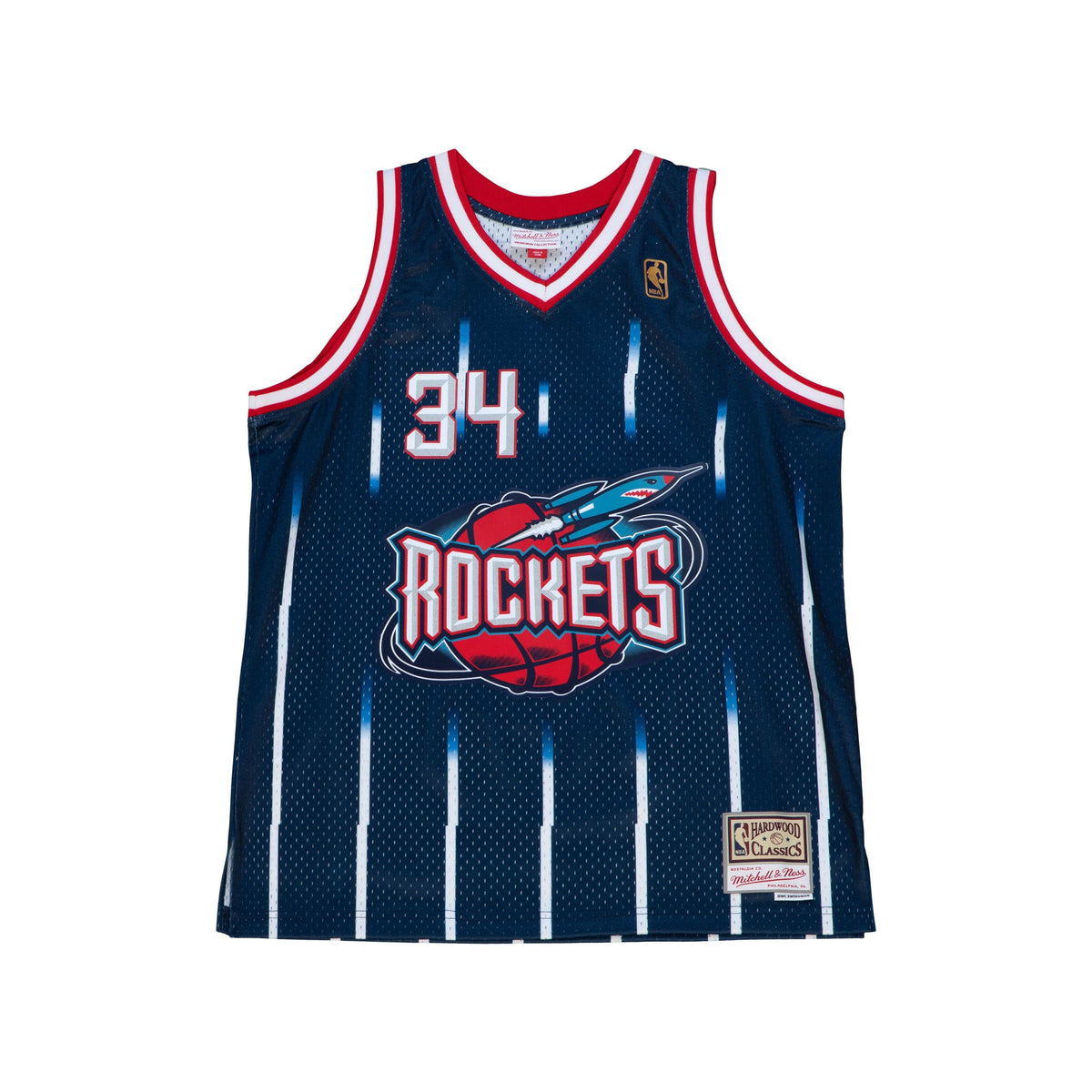 NBA SWINGMAN ROAD JERSEY ROCKETS 96 HAKEEM OLAJUWON | Mitchell & Ness ...